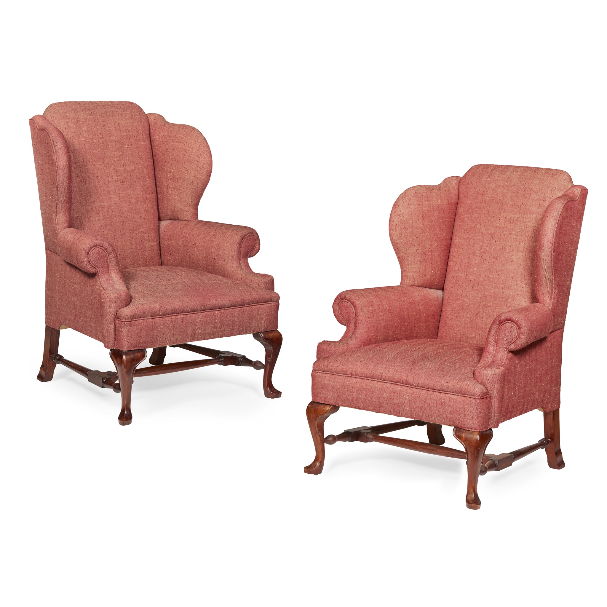 PAIR OF GEORGE I STYLE WING ARMCHAIRS