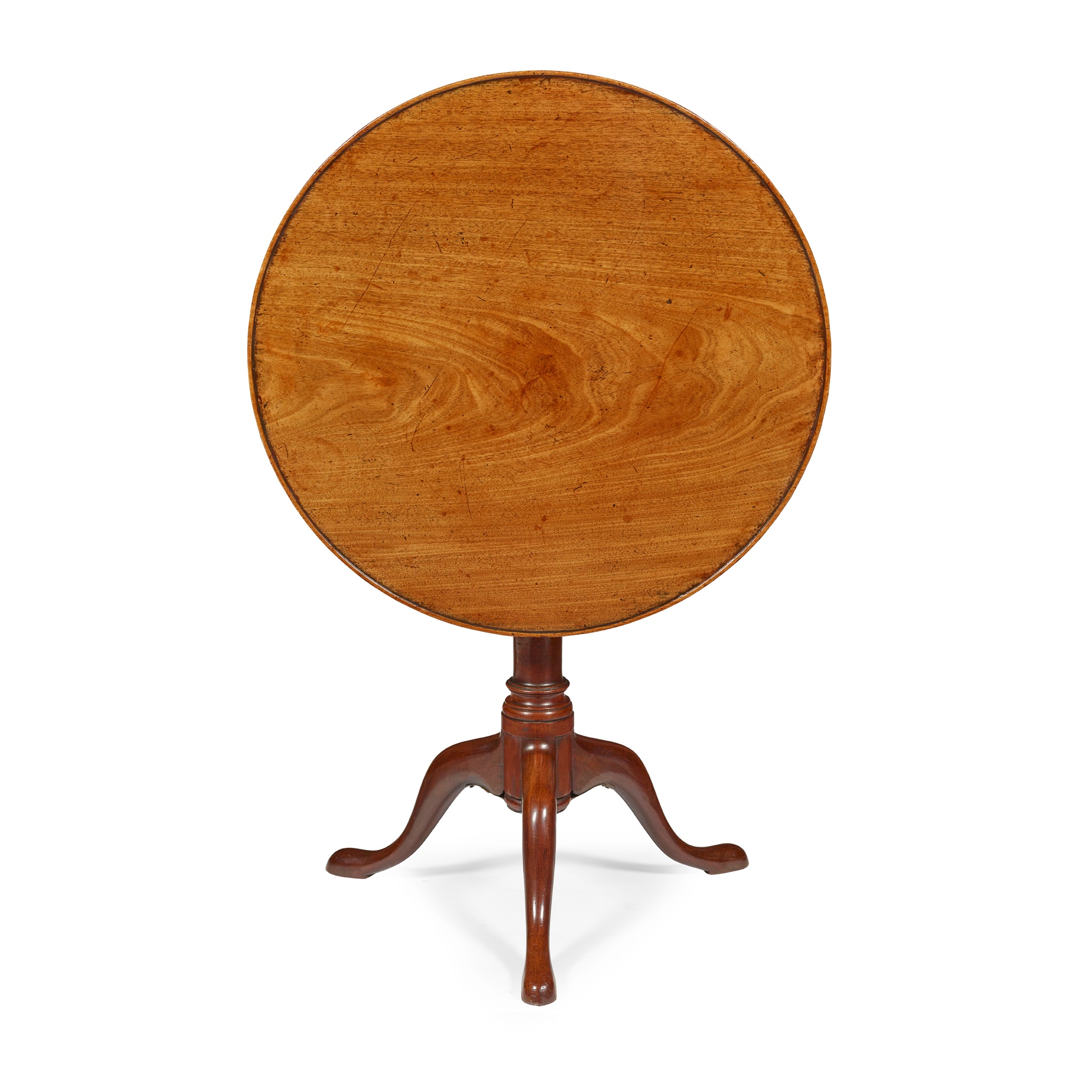 GEORGE II MAHOGANY BIRDCAGE TRIPOD