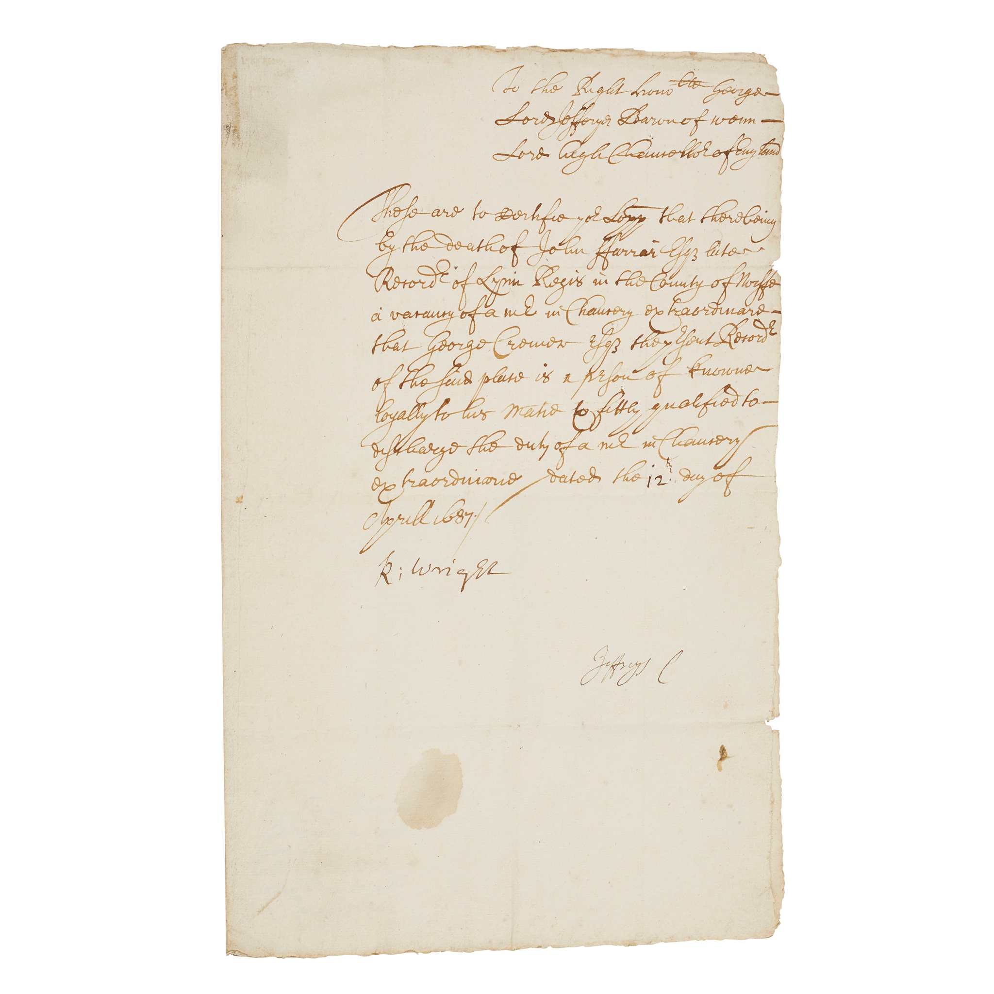 Jeffreys, Judge George (1645-1689), "The Hanging Judge"