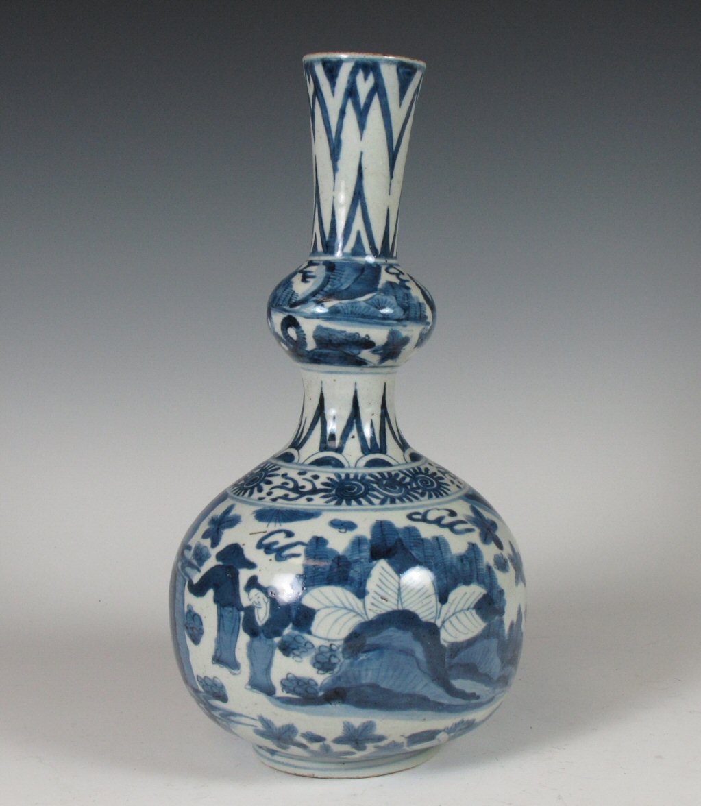 An 18th century Chinese blue painted vase