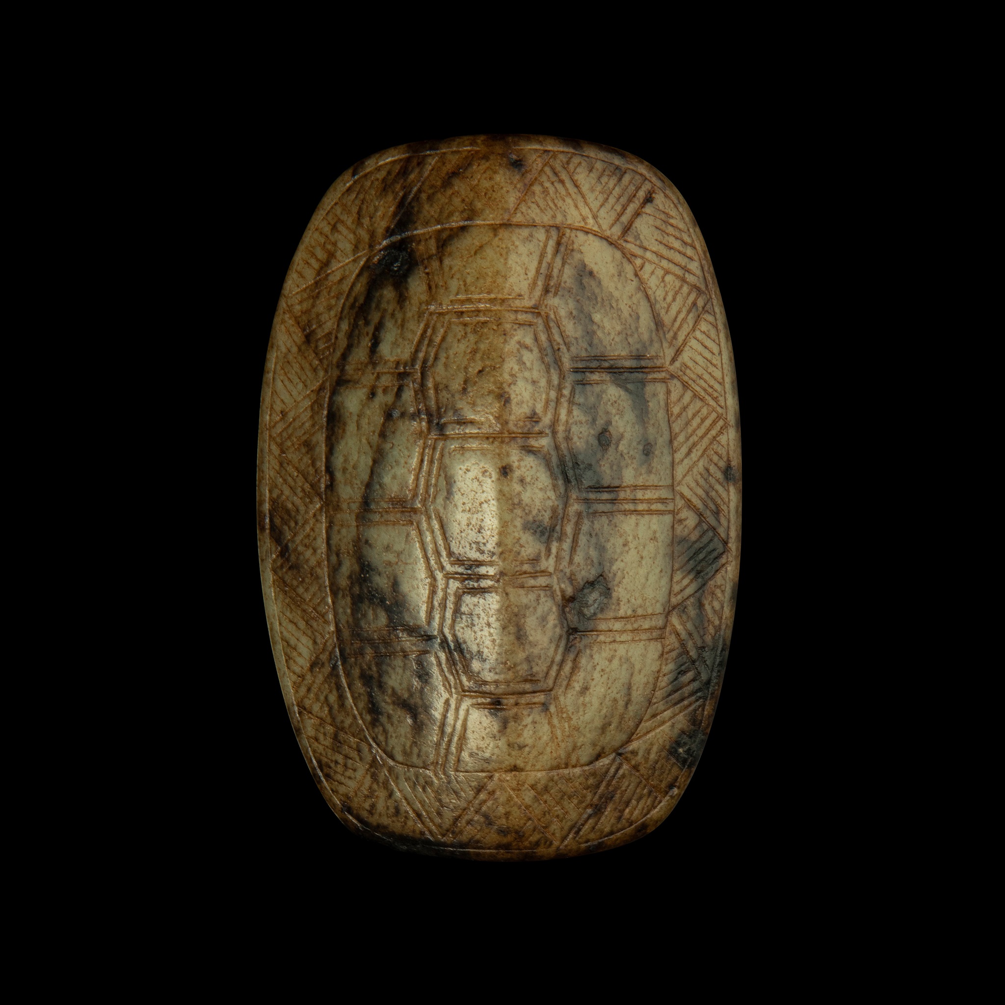 CELADON JADE 'TORTOISESHELL' PENDANT