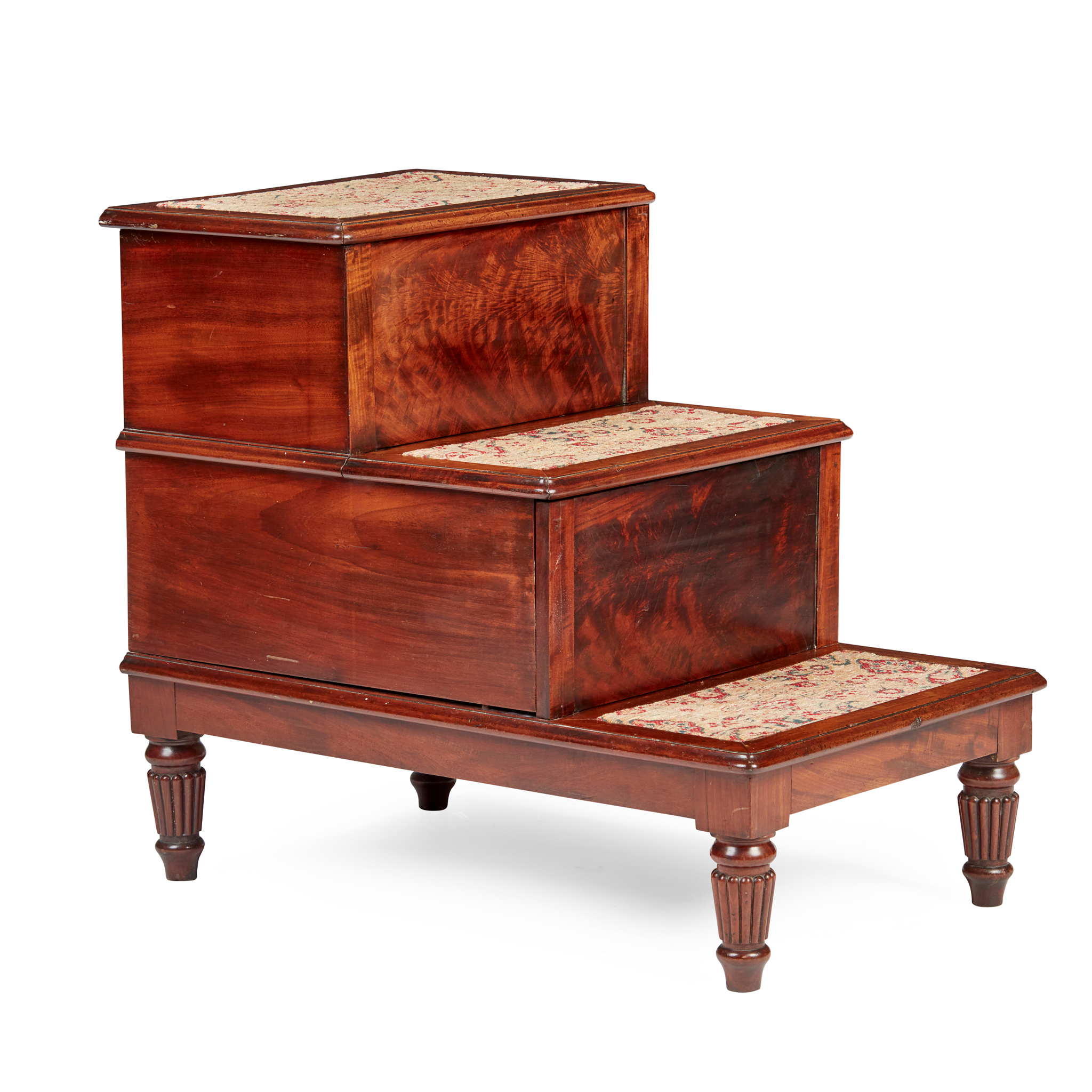 REGENCY MAHOGANY BED STEPS