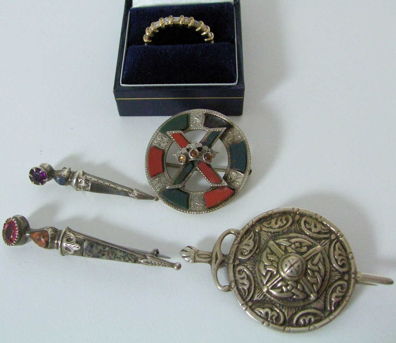 A diamond set eternity ring