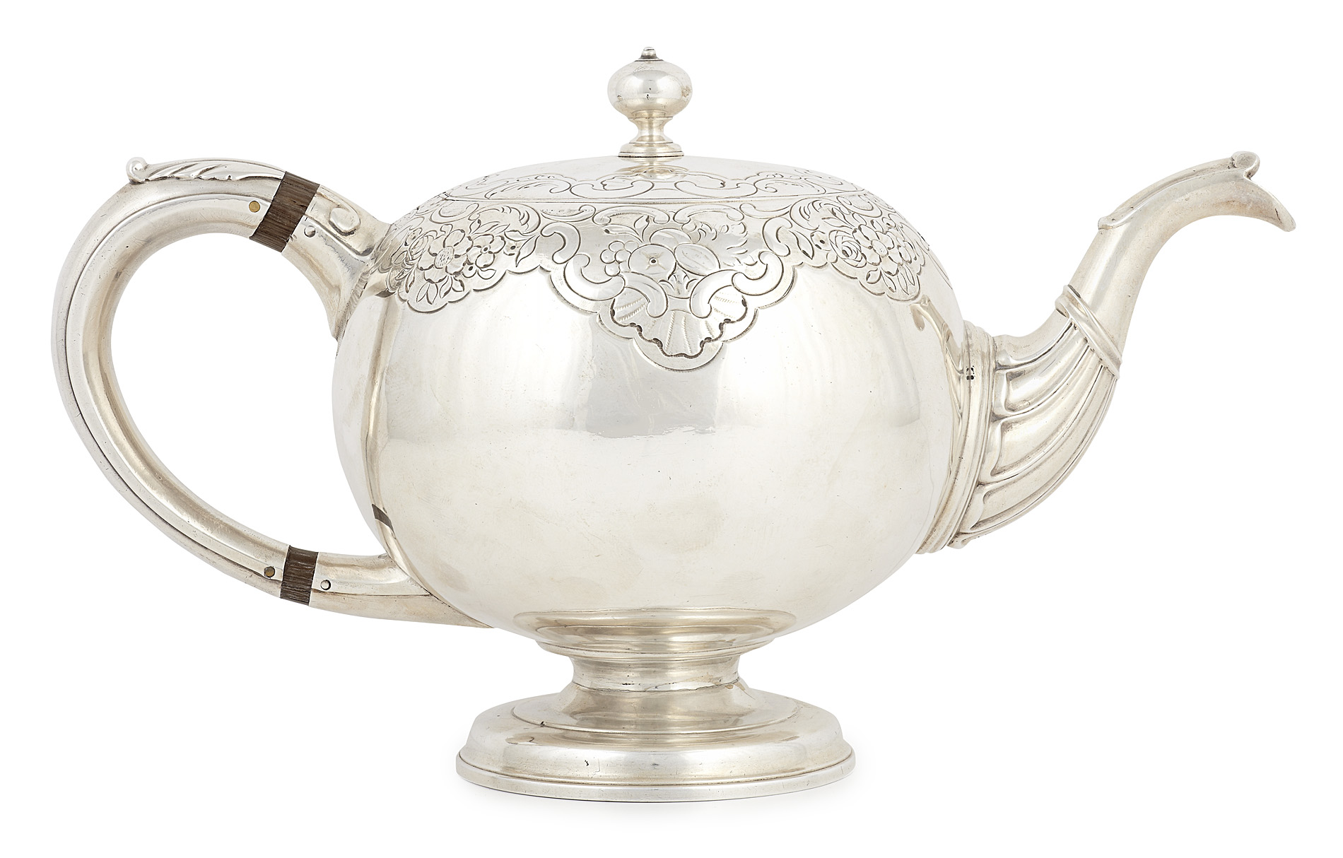A fine George II bullet teapot