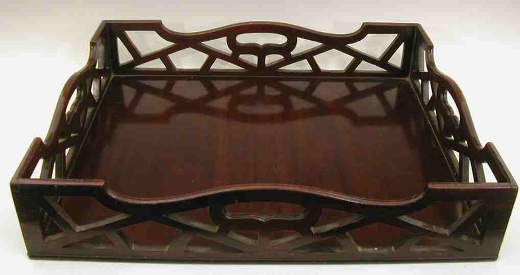 A Georgian style mahogany tray,