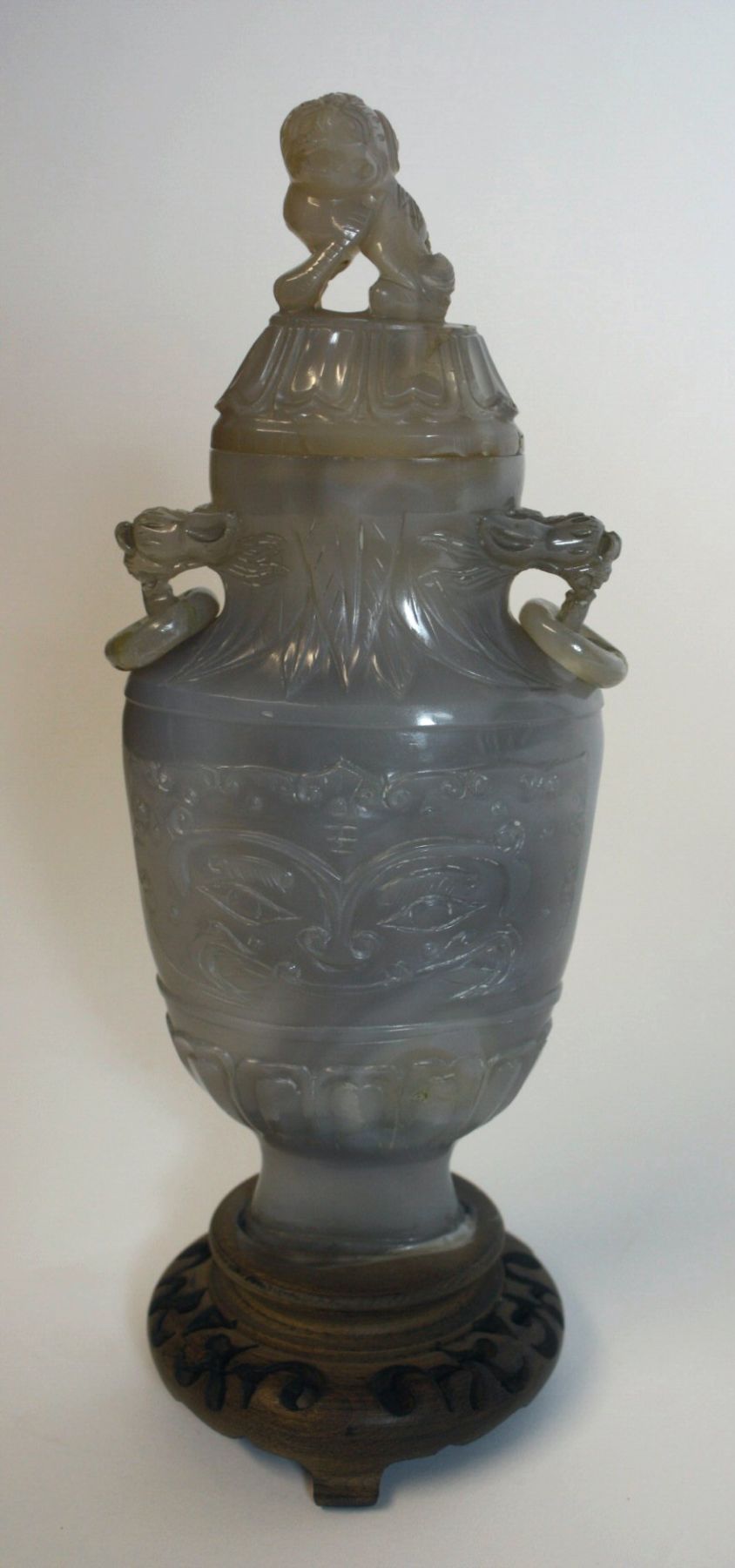 CHINESE JADEITE VASE AND COVER
