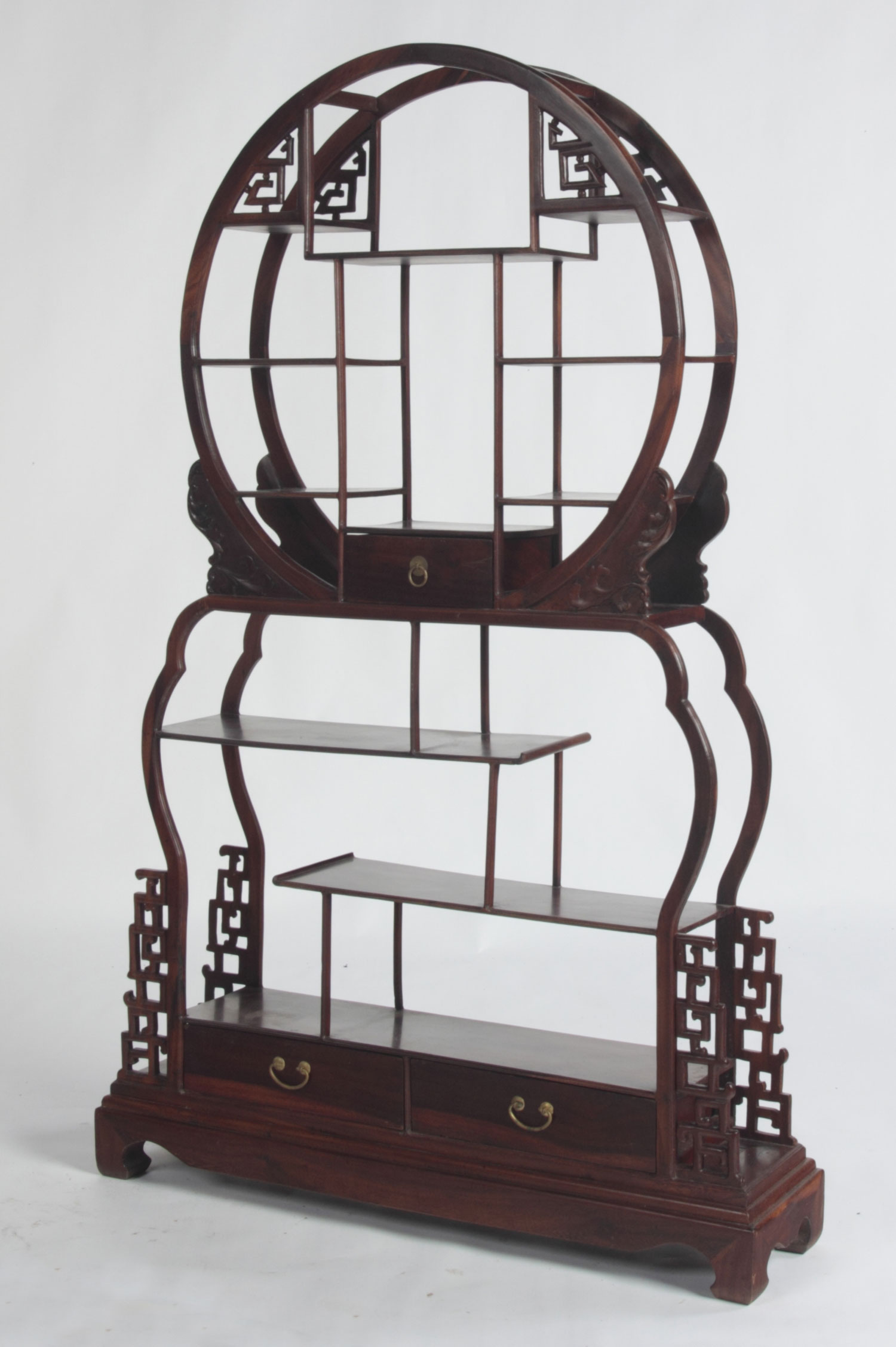 A Chinese rosewood collector's display stand