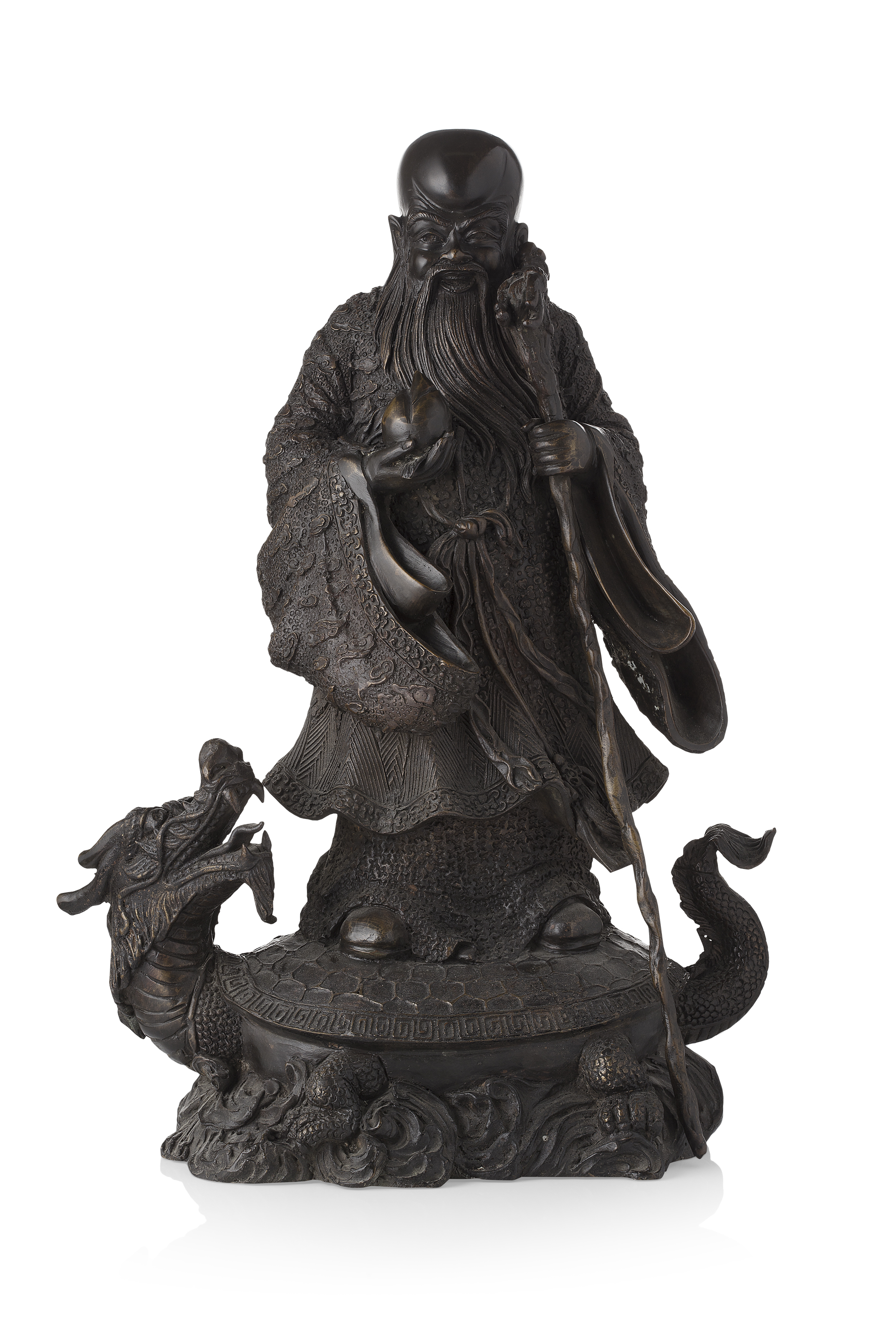 JAPANESE BRONZE FIGURE OF FUKUROJUKU