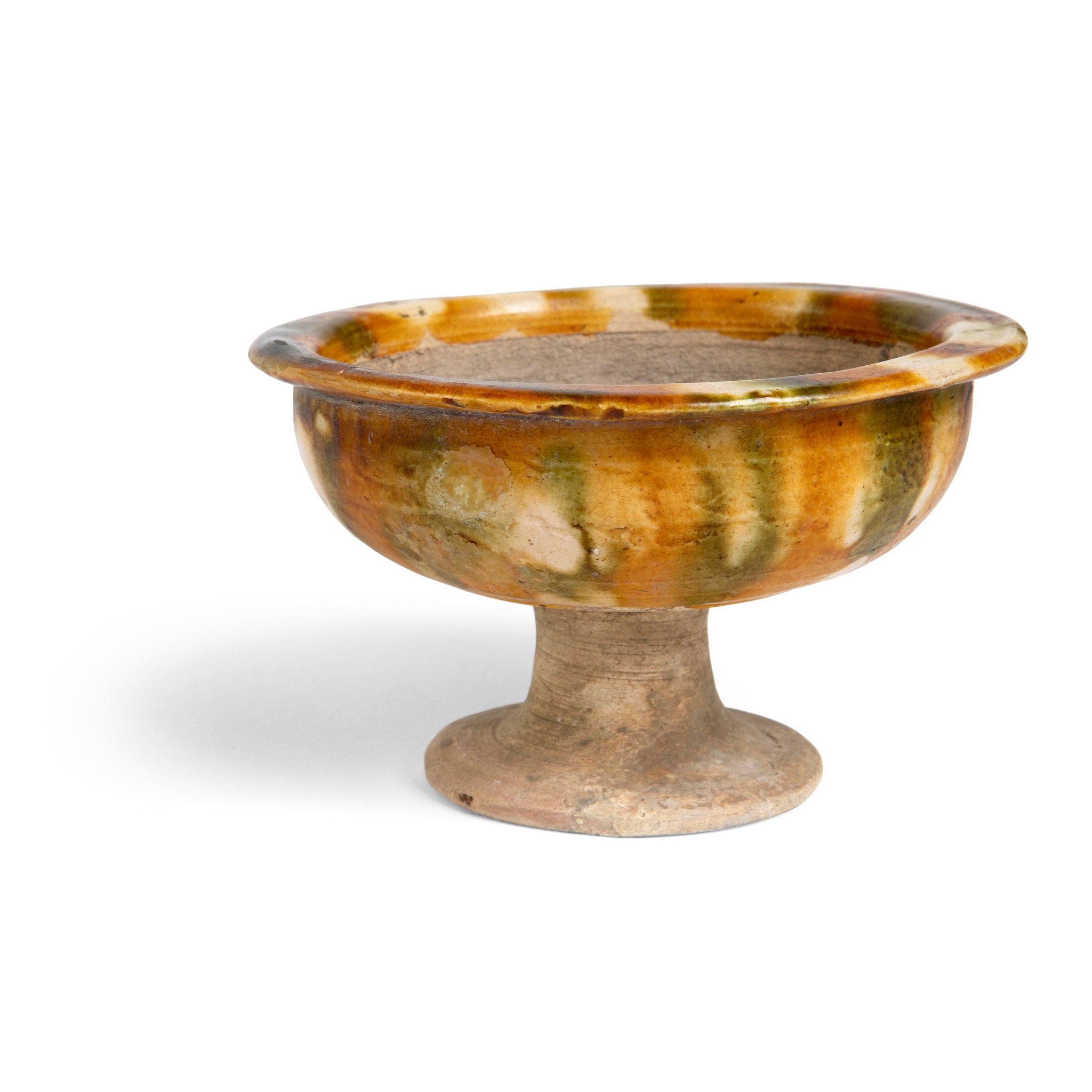 SANCAI-GLAZED STEM CUP