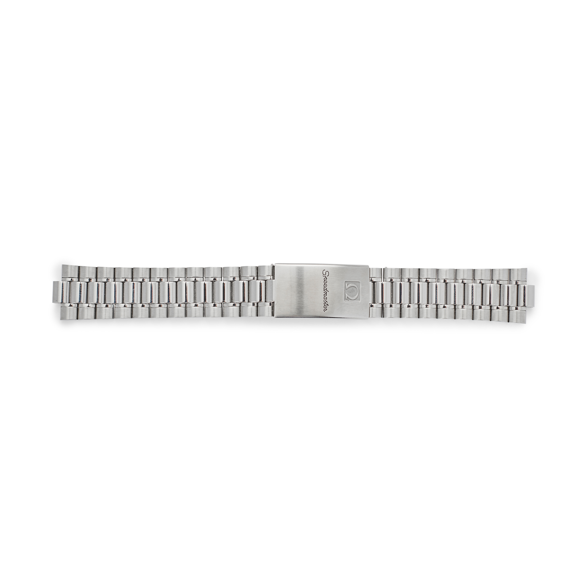 Omega. A stainless steel bracelet with 18mm endlinks