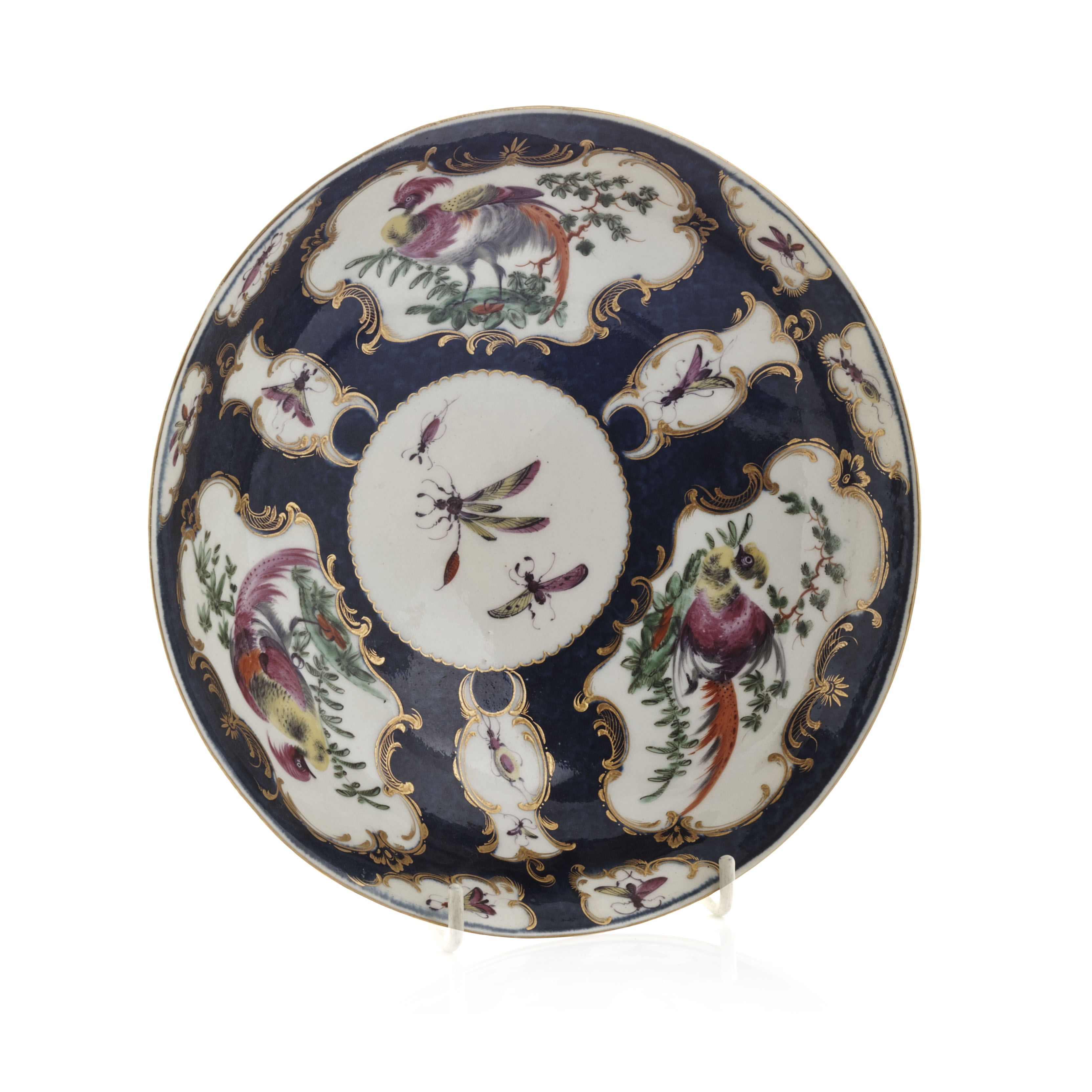 SINGLE WORCESTER FIRST PERIOD PORCELAIN BOWL