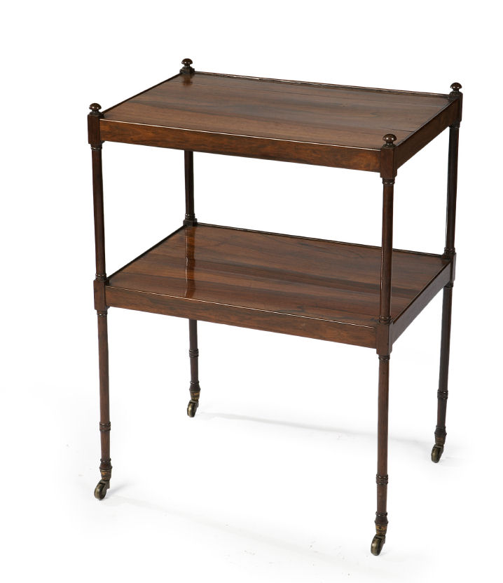 A George IV period rosewood whatnot