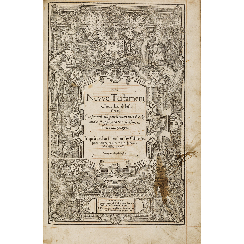 BIBLE, GENEVA VERSION, CHRISTOPHER BARKER