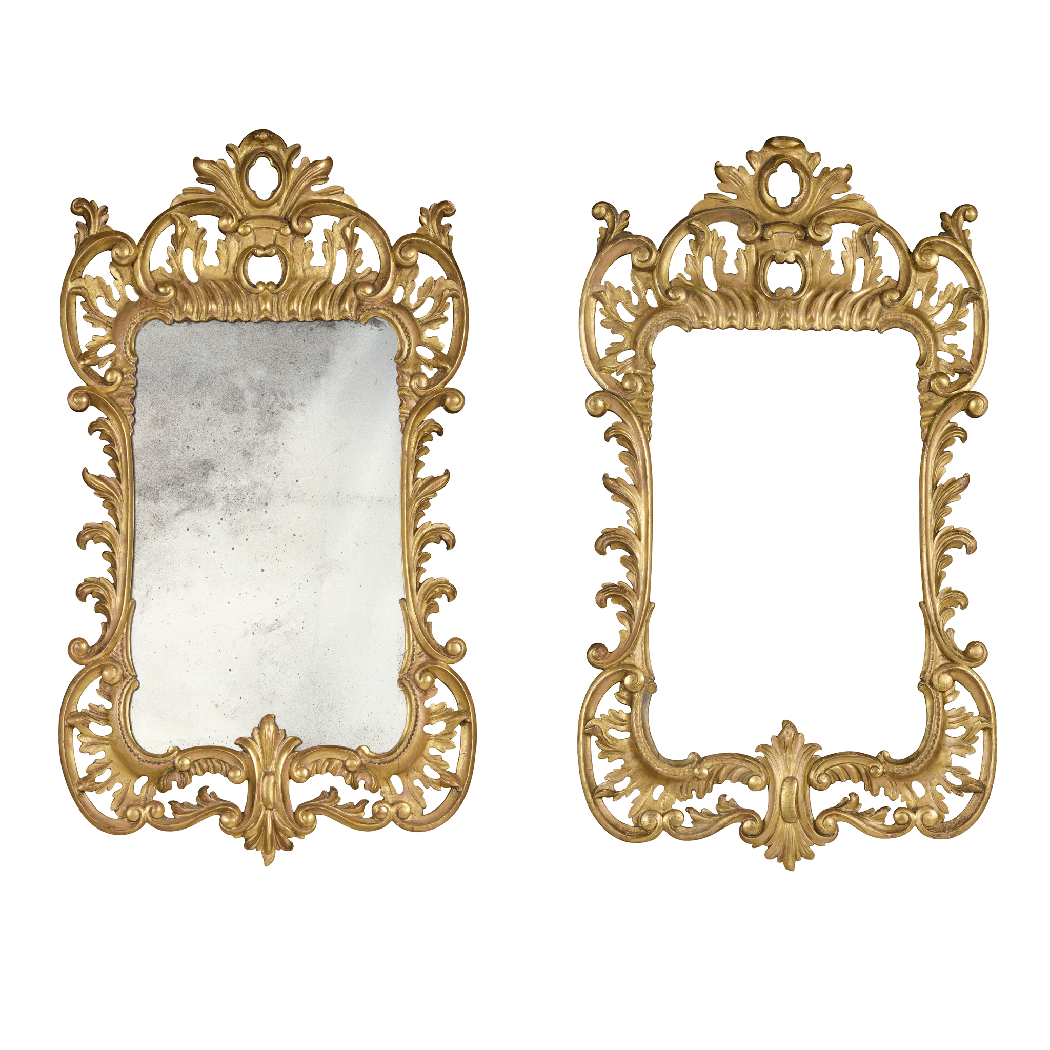 PAIR OF EARLY GEORGE III GILTWOOD MIRRORS
