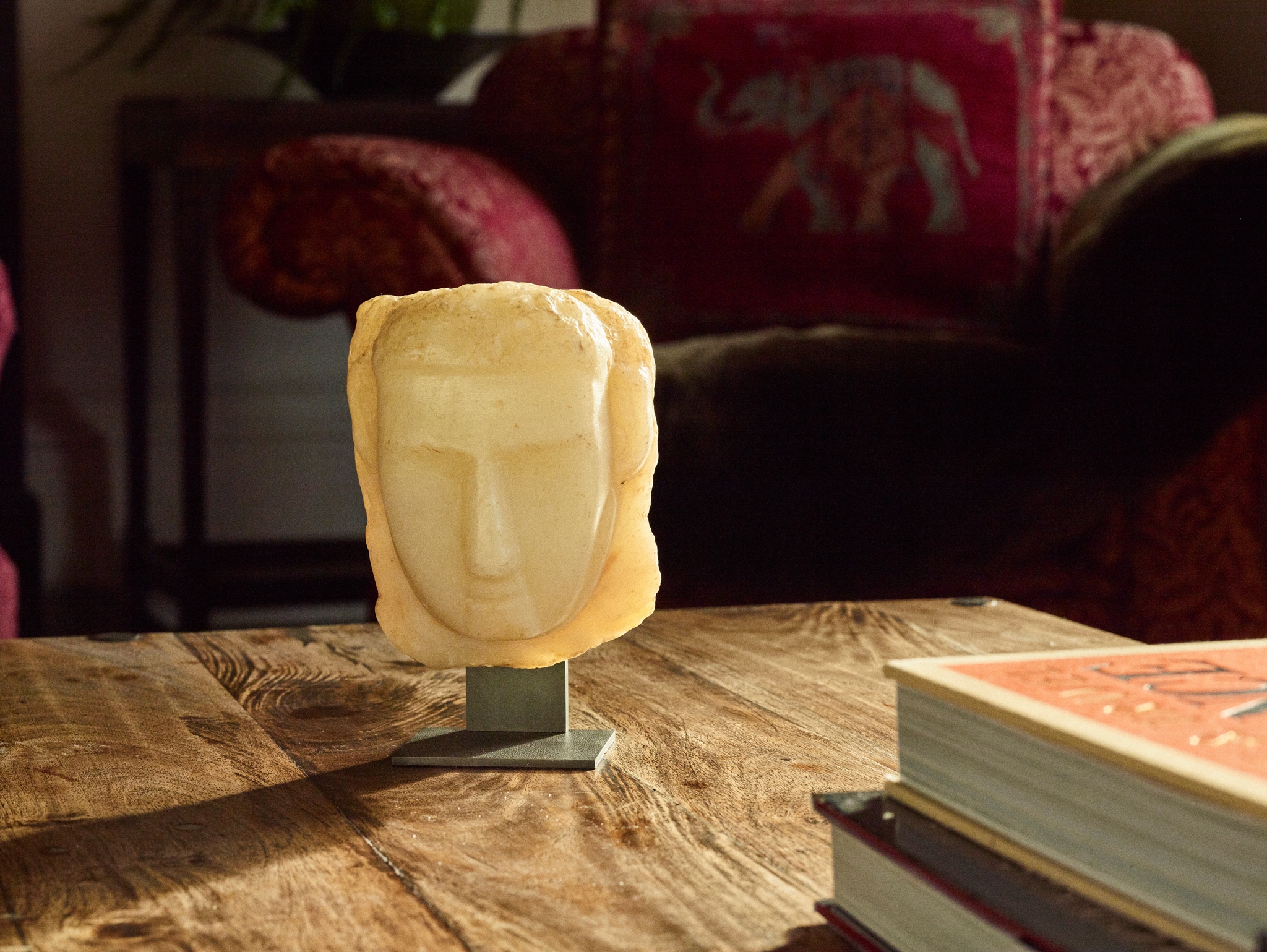 SABAEAN ALABASTER HEAD