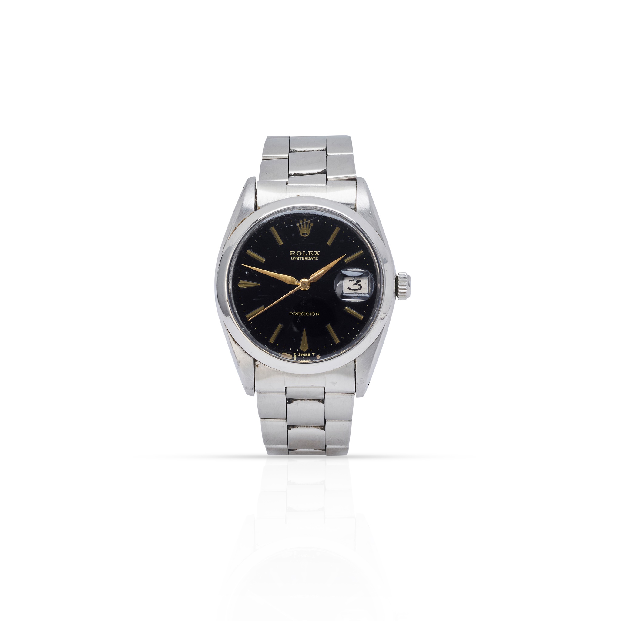 Rolex: a stainless steel wristwatch