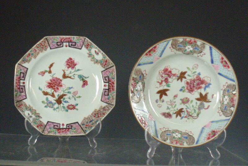 A set of four 19th century Chinese famille rose plates