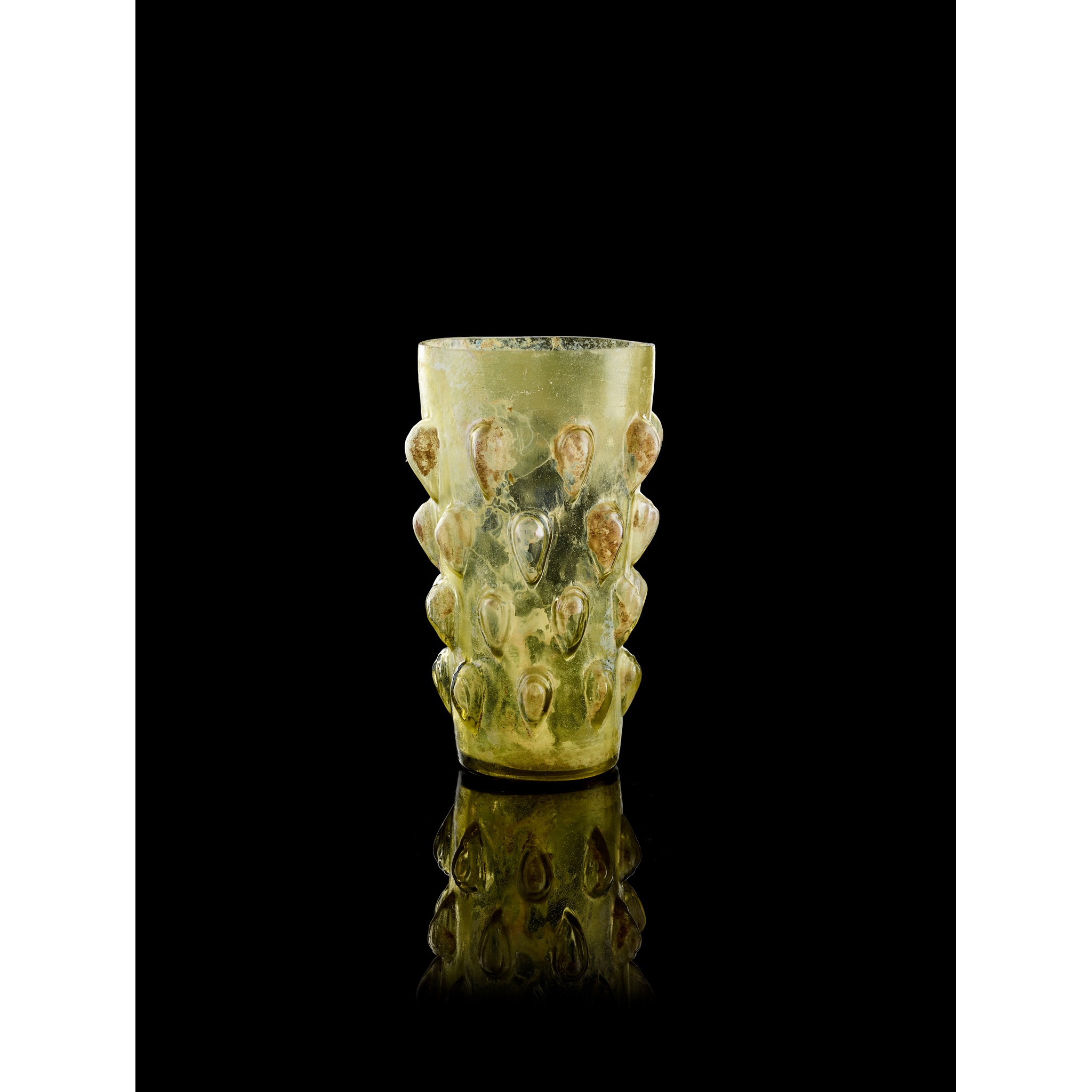 ROMAN GLASS LOTUS BUD BEAKER