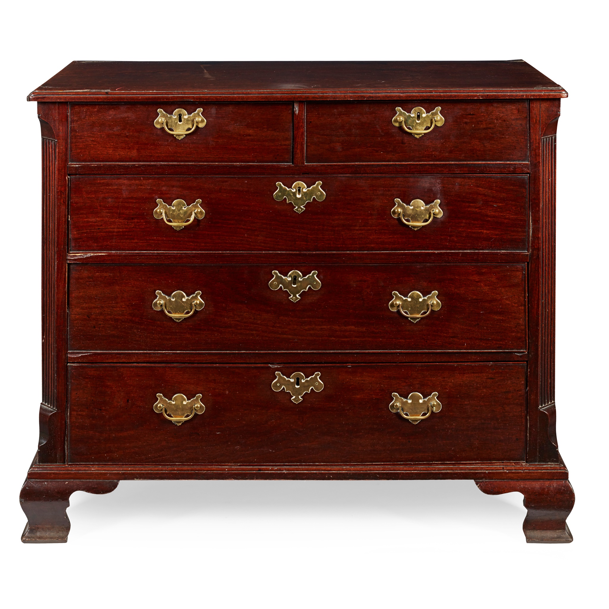EARLY GEORGE III MAHOGANY CHEST OF DRAWERS