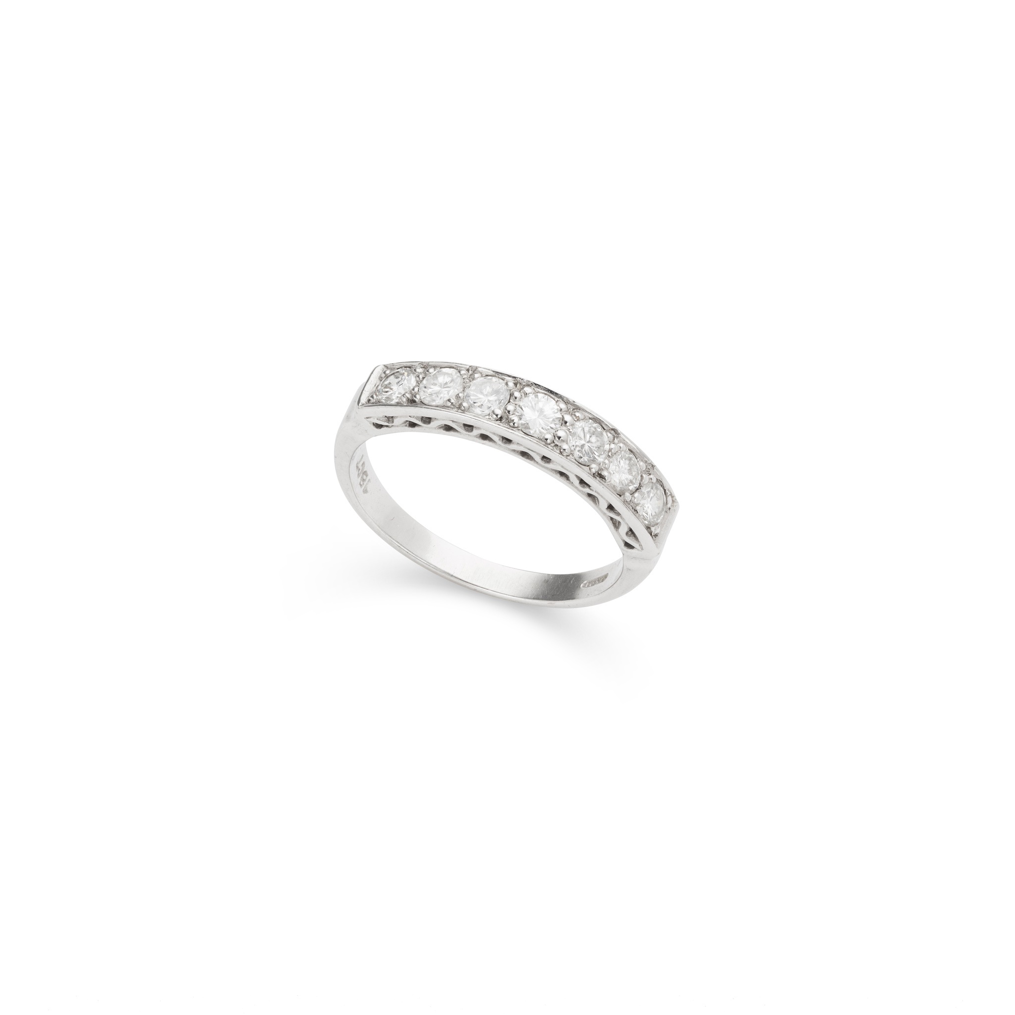 A diamond seven-stone ring