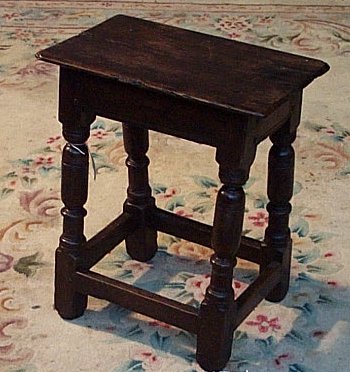 A 17th century oak stool