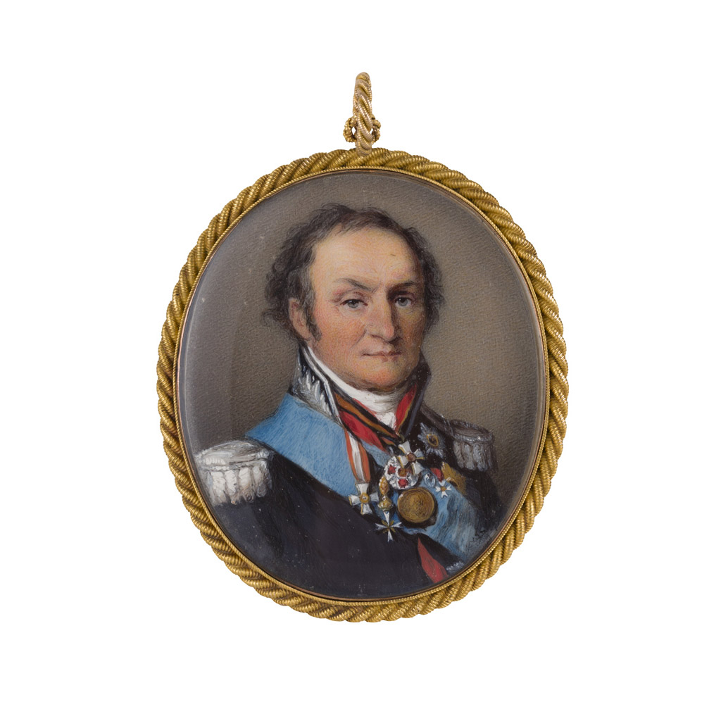 RUSSIAN MINIATURE OF COUNT MATVEI IVANOVICH PLATOV (1756-1818)