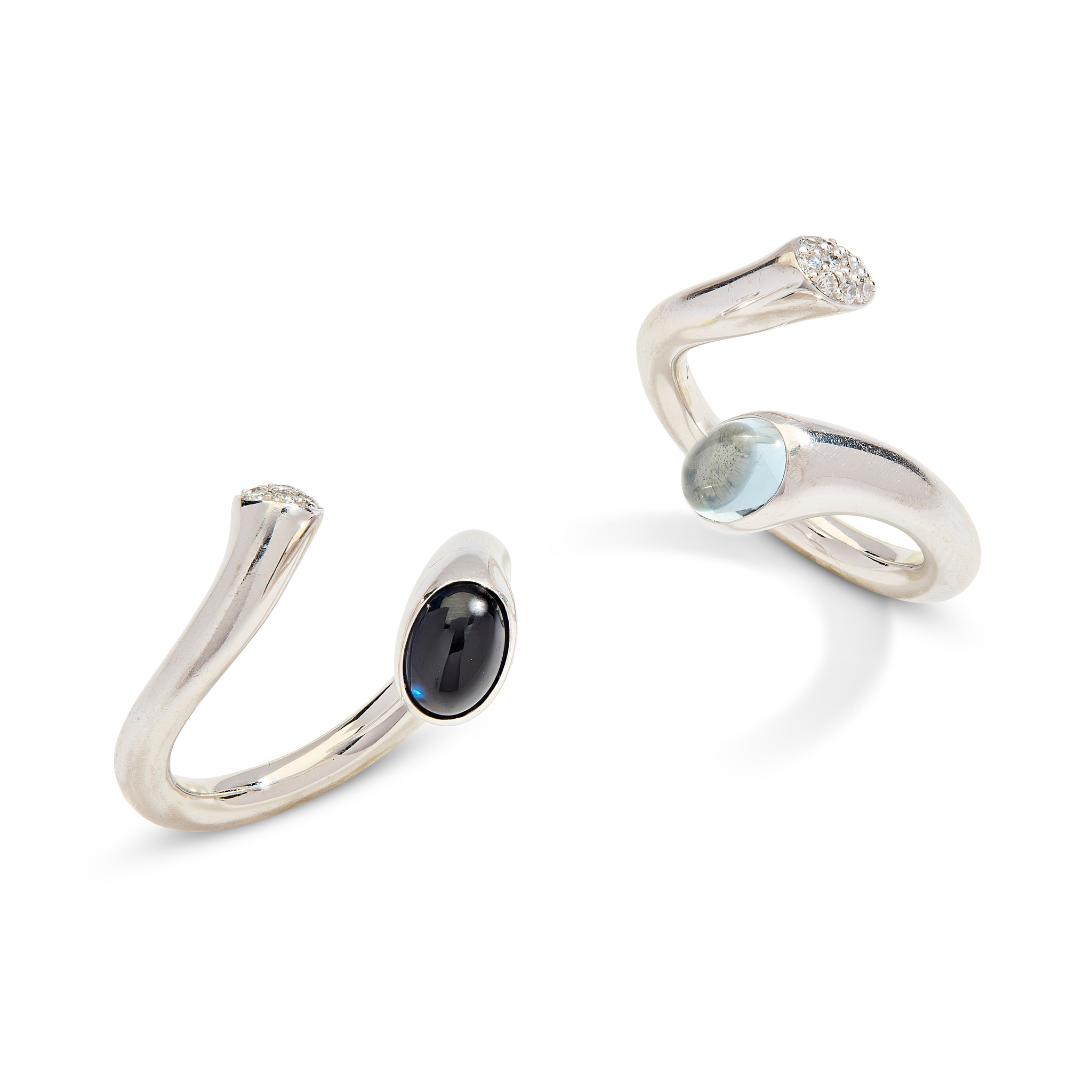 Georg Jensen: A set of two 18ct gold Carnival rings