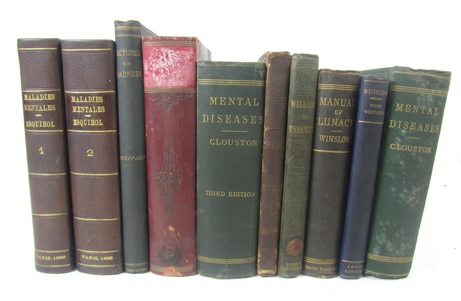 Insanity, a collection of 26 volumes, including Crichton, Alexander