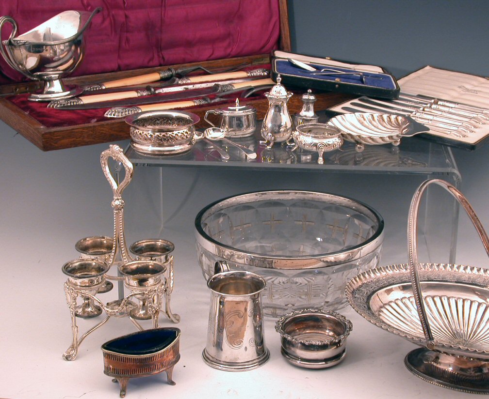 A good Victorian oak cased five piece carving set