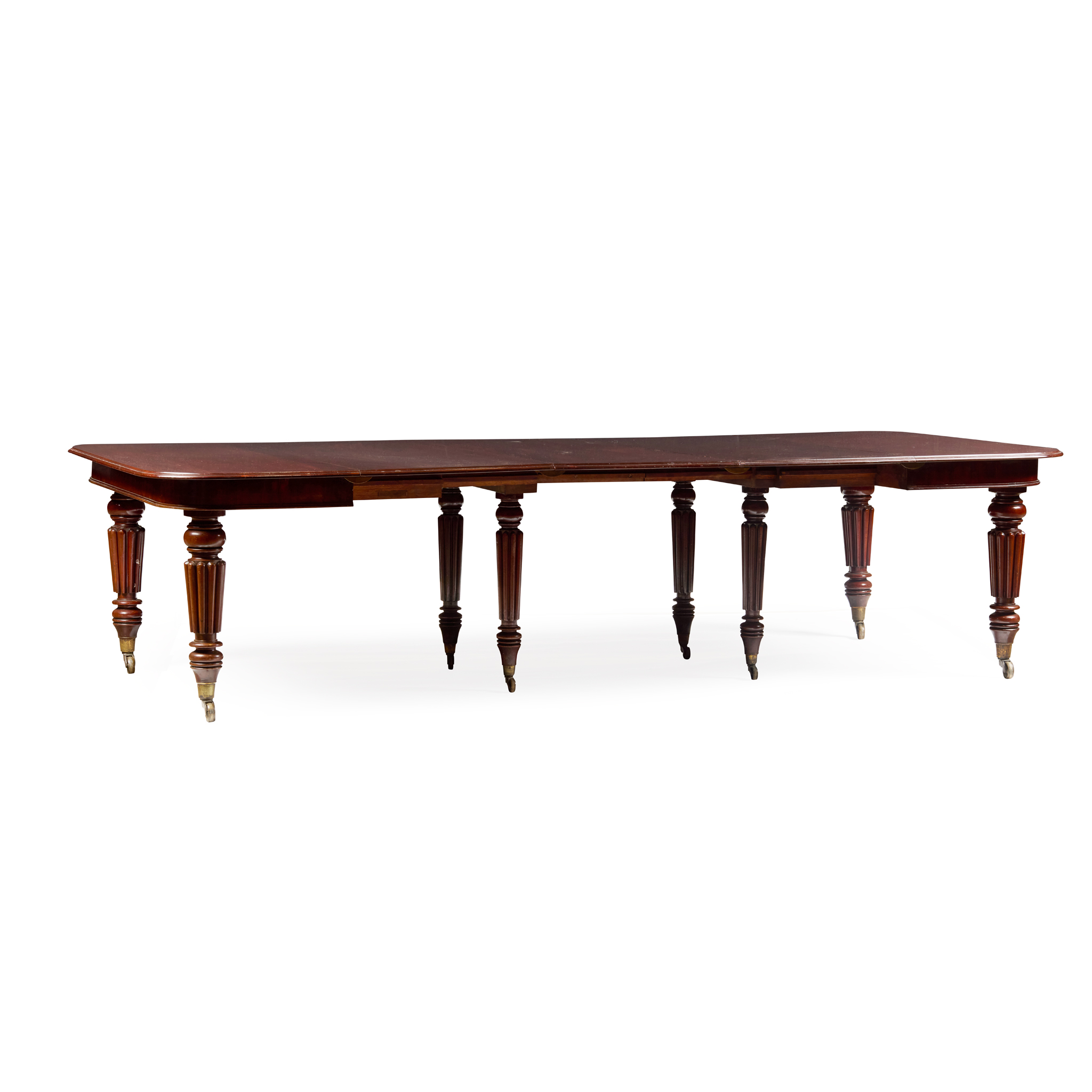 WILLIAM IV MAHOGANY EXTENDING DINING TABLE, BY T.WILLSON, LONDON