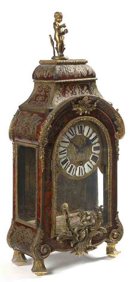An 18th century French boulle marquetry bracket clock by Lynderen, Paris