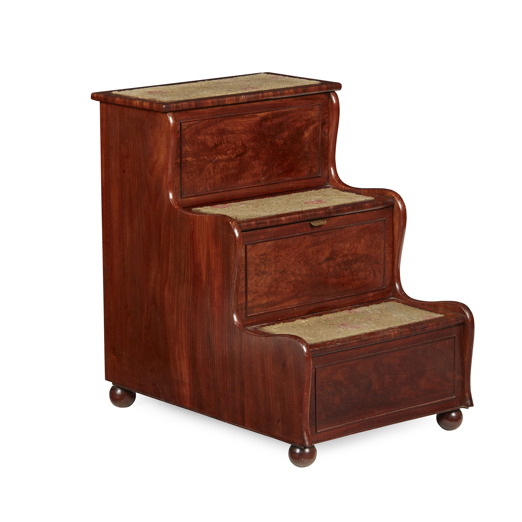 SET OF GEORGE IV MAHOGANY BEDSTEPS