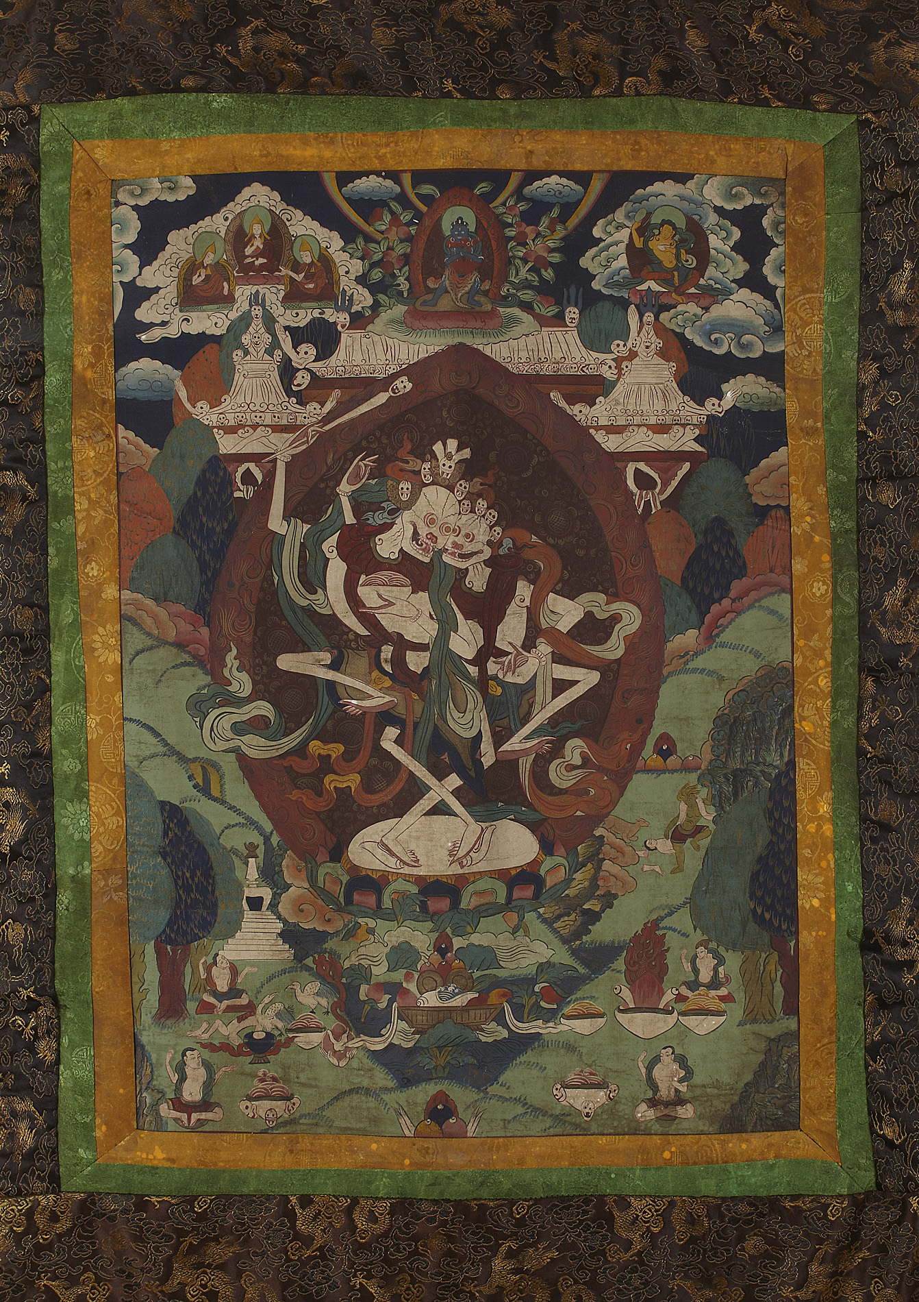 TIBETAN THANKA ON CLOTH