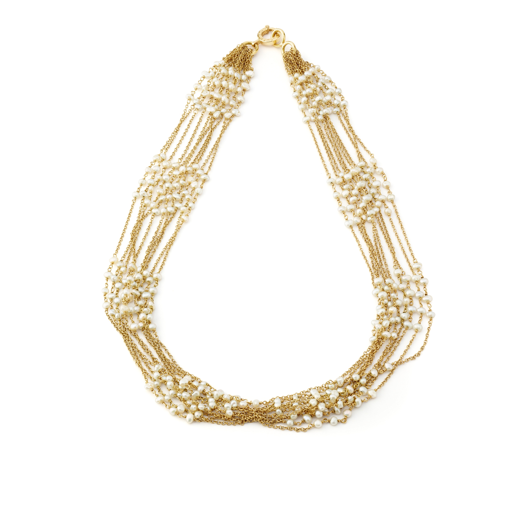 A seed pearl necklace