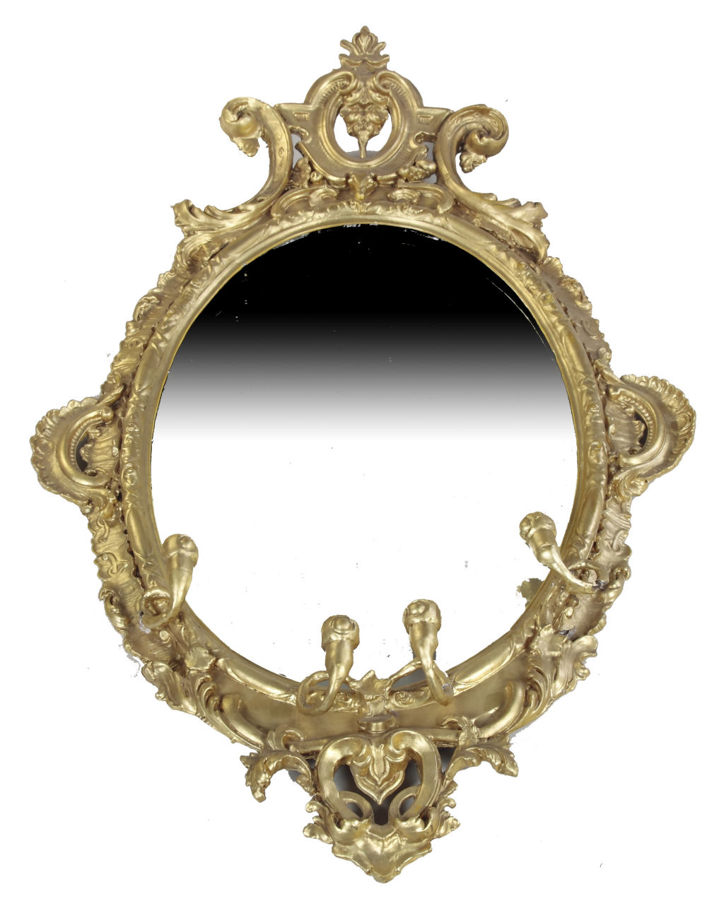 A 19th century oval giltwood mirror