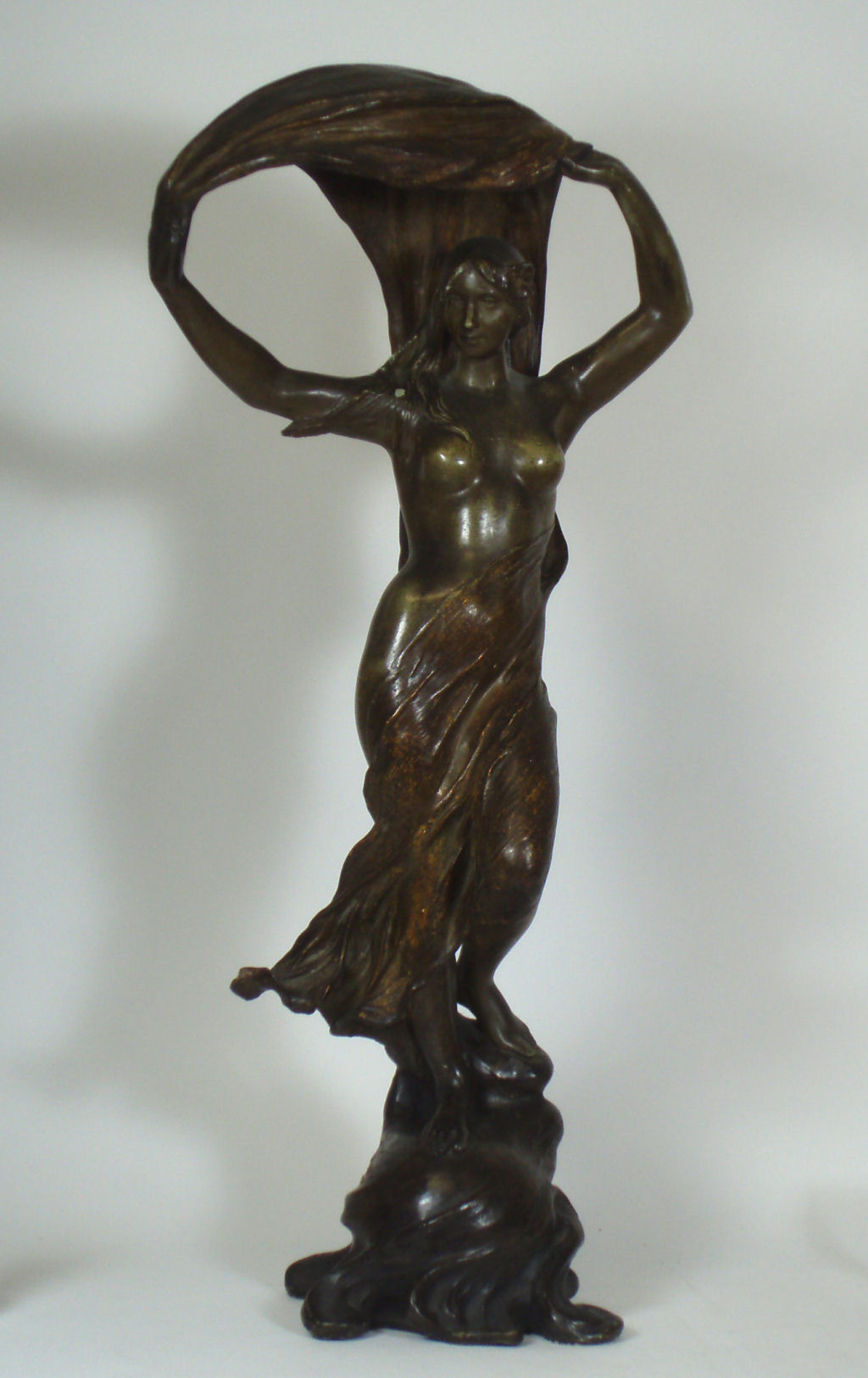 An Art Nouveau female figure By Charles Perron for Goldscheider