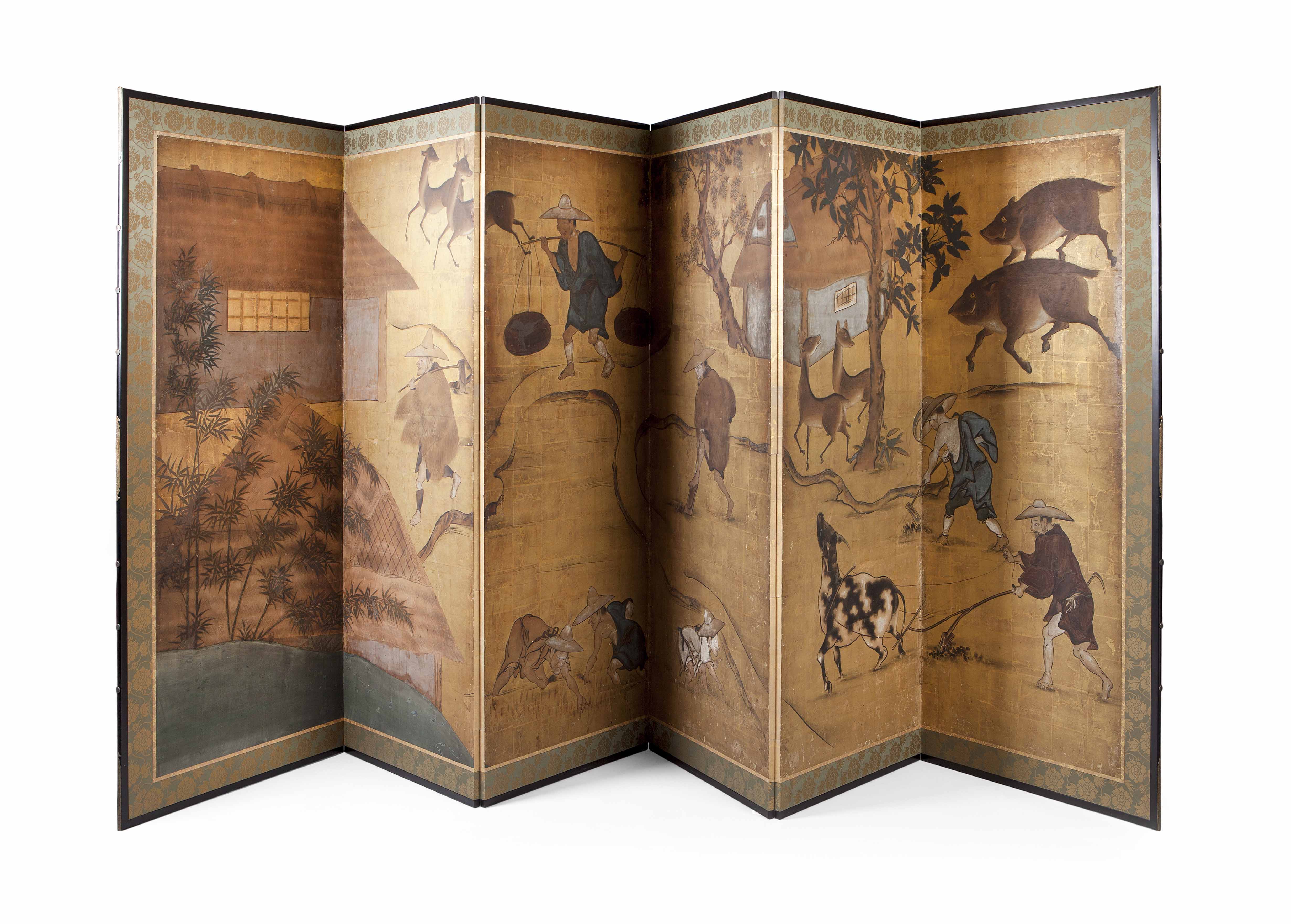 JAPANESE SIX FOLD SCREEN