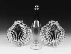 A Victorian silver mounted decanter