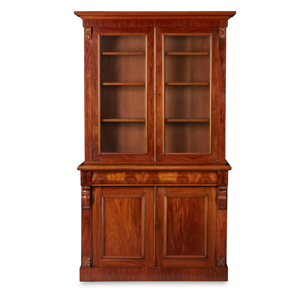 VICTORIAN MAHOGANY BOOKCASE CABINET
