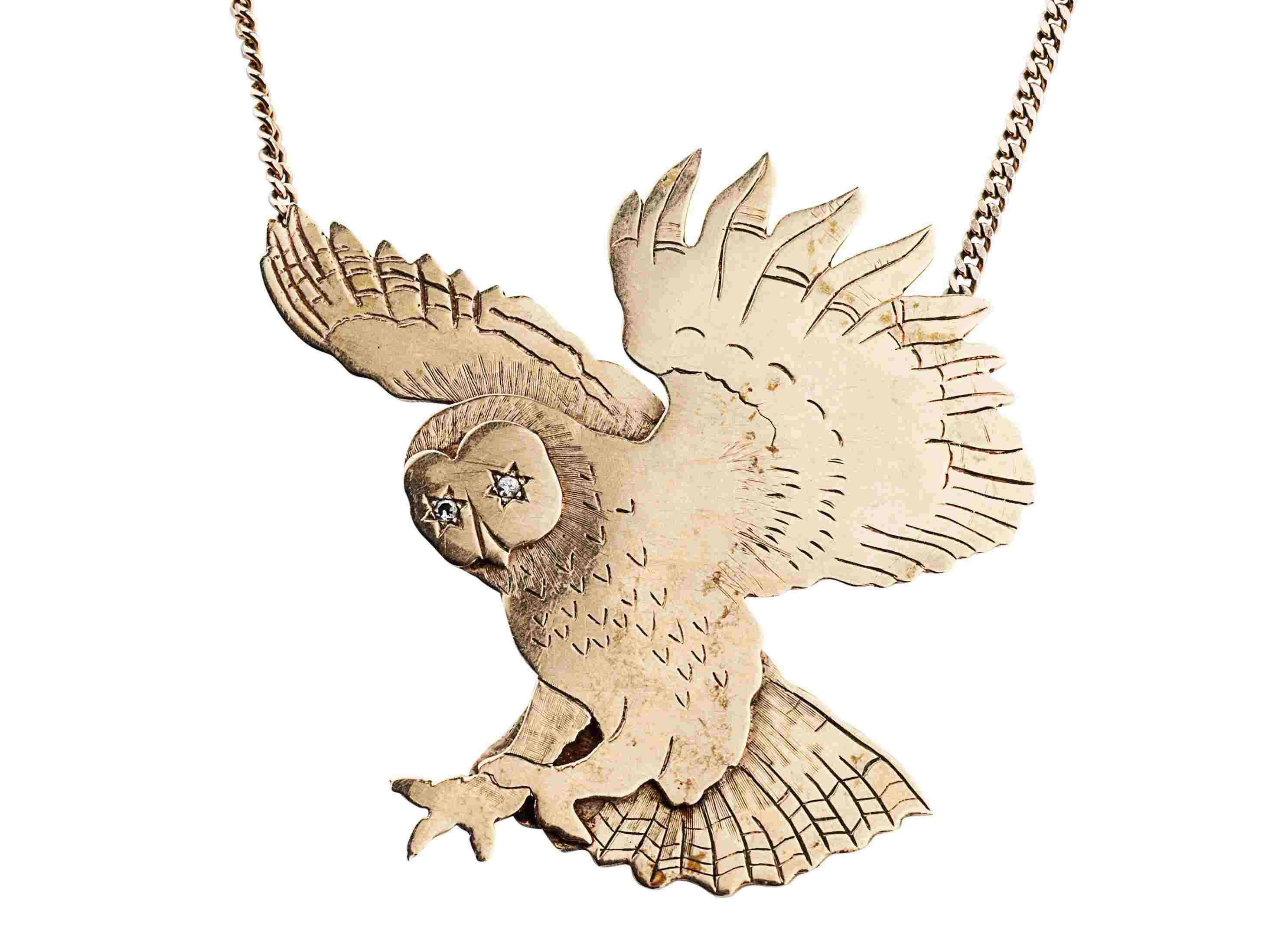 A contemporary 9ct gold pendant