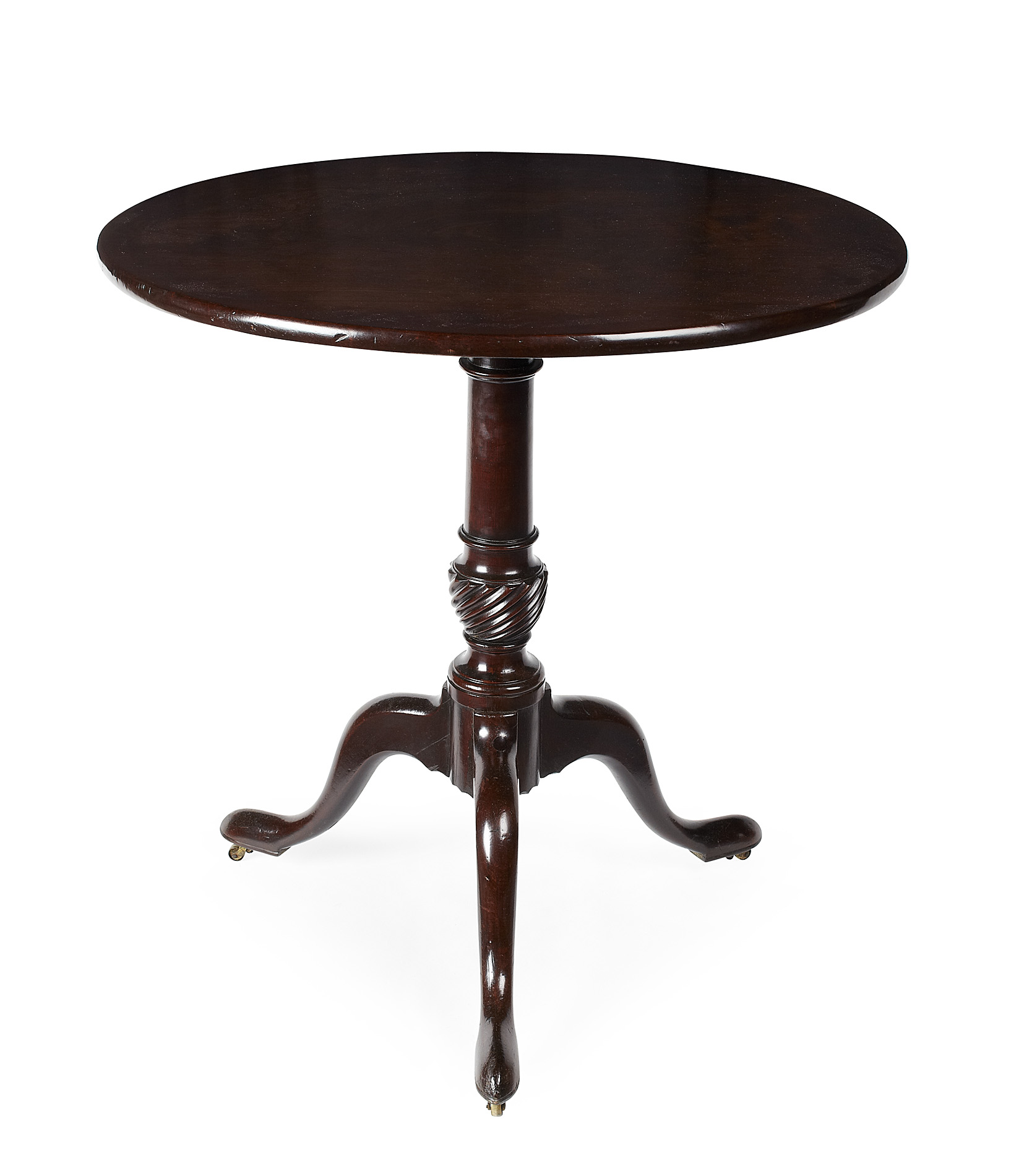 GEORGE III MAHOGANY TILT-TOP TRIPOD TABLE