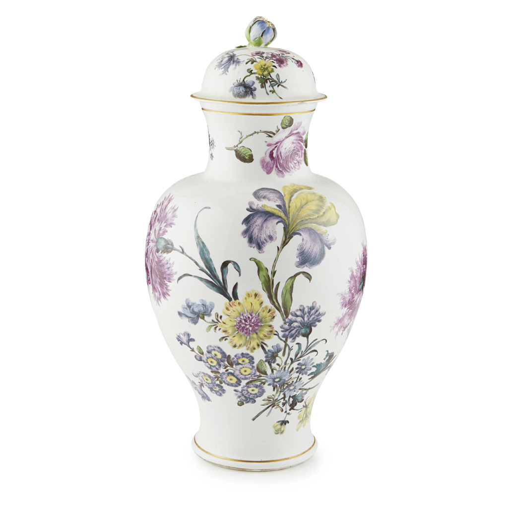 MEISSEN PORCELAIN VASE AND COVER