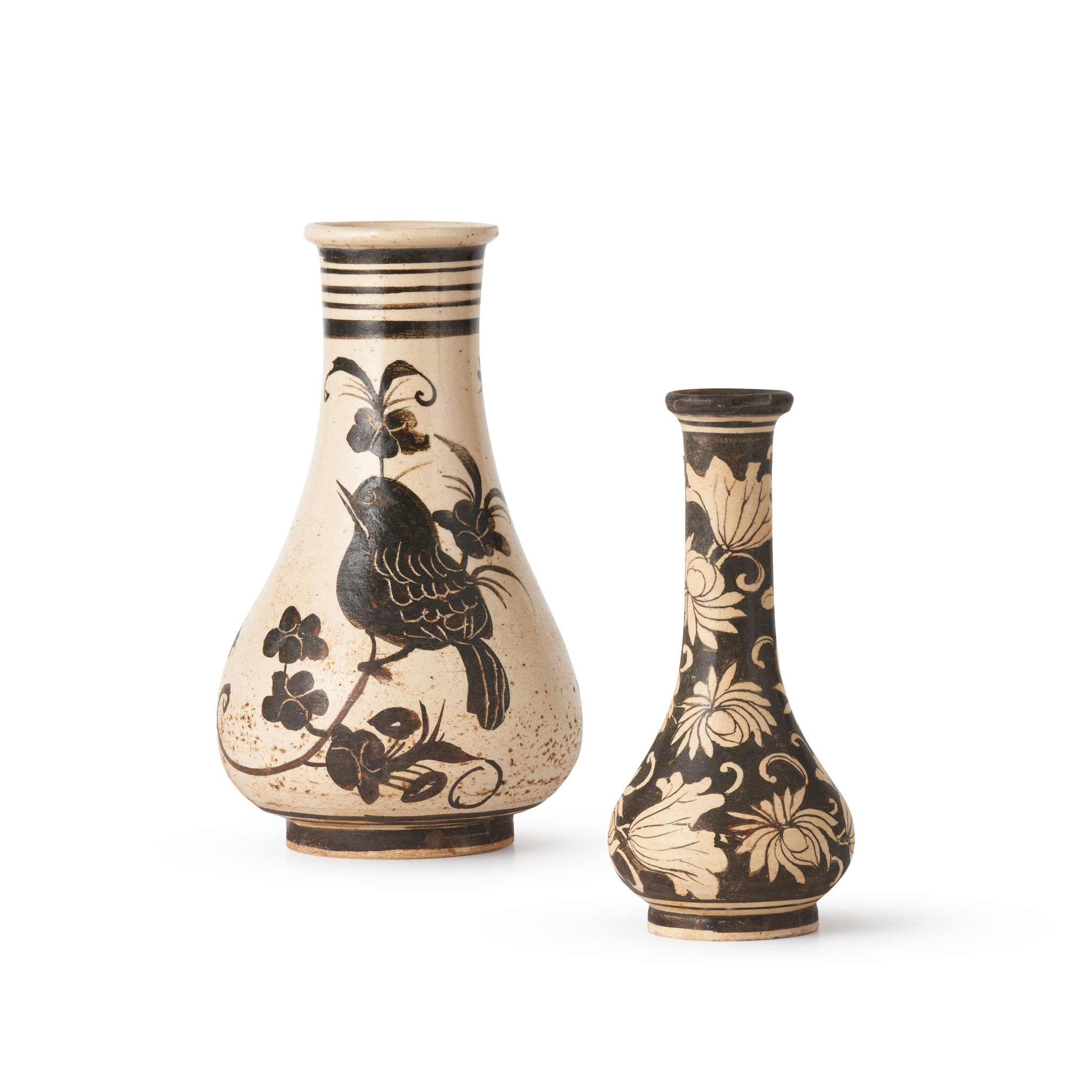 TWO CIZHOU-STYLE VASES