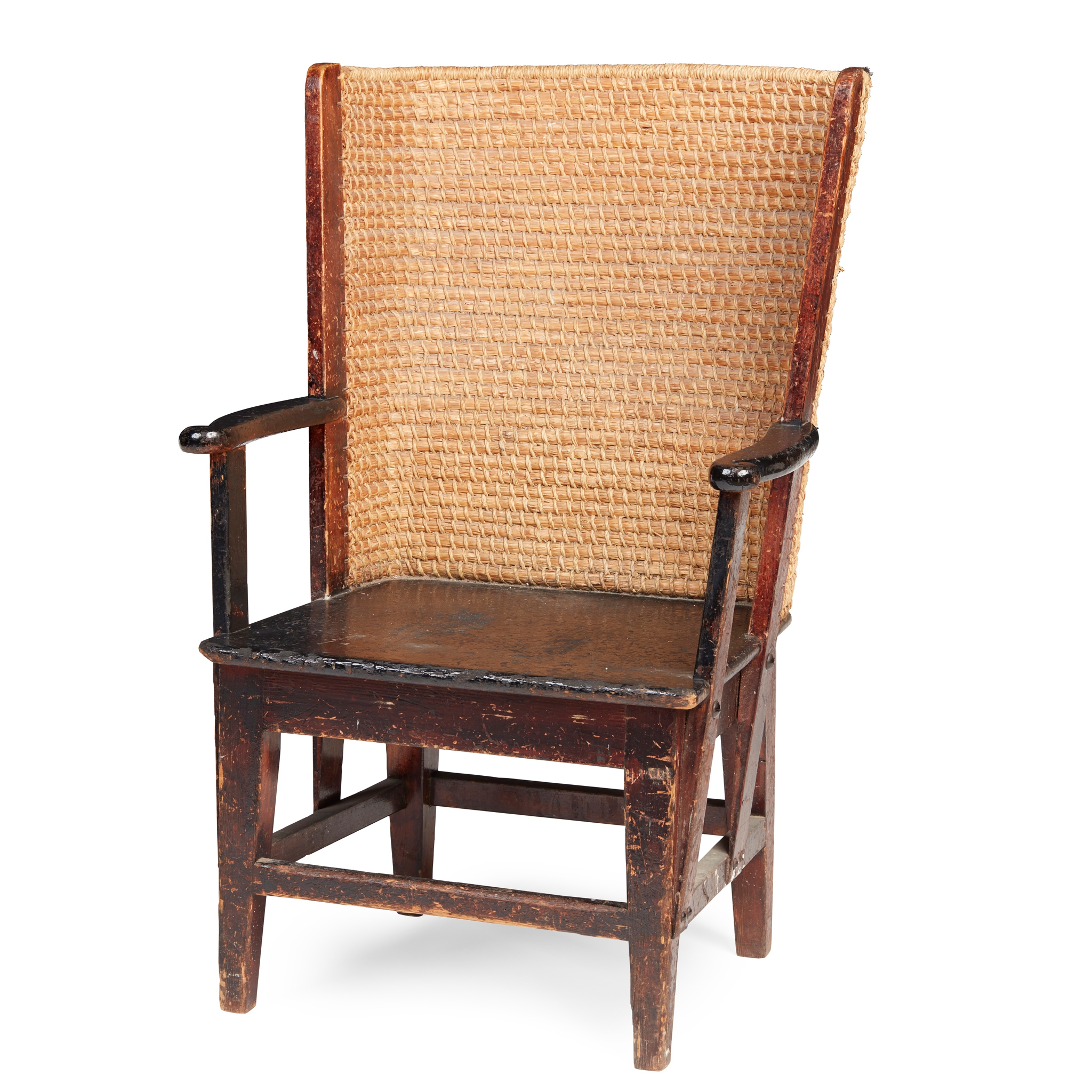 PAINTED PINE AND RUSH CHILD'S ORKNEY CHAIR