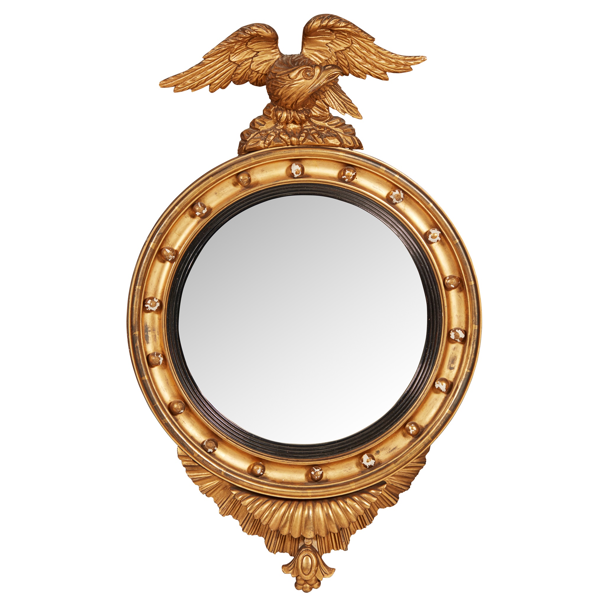 REGENCY GILTWOOD CONVEX MIRROR