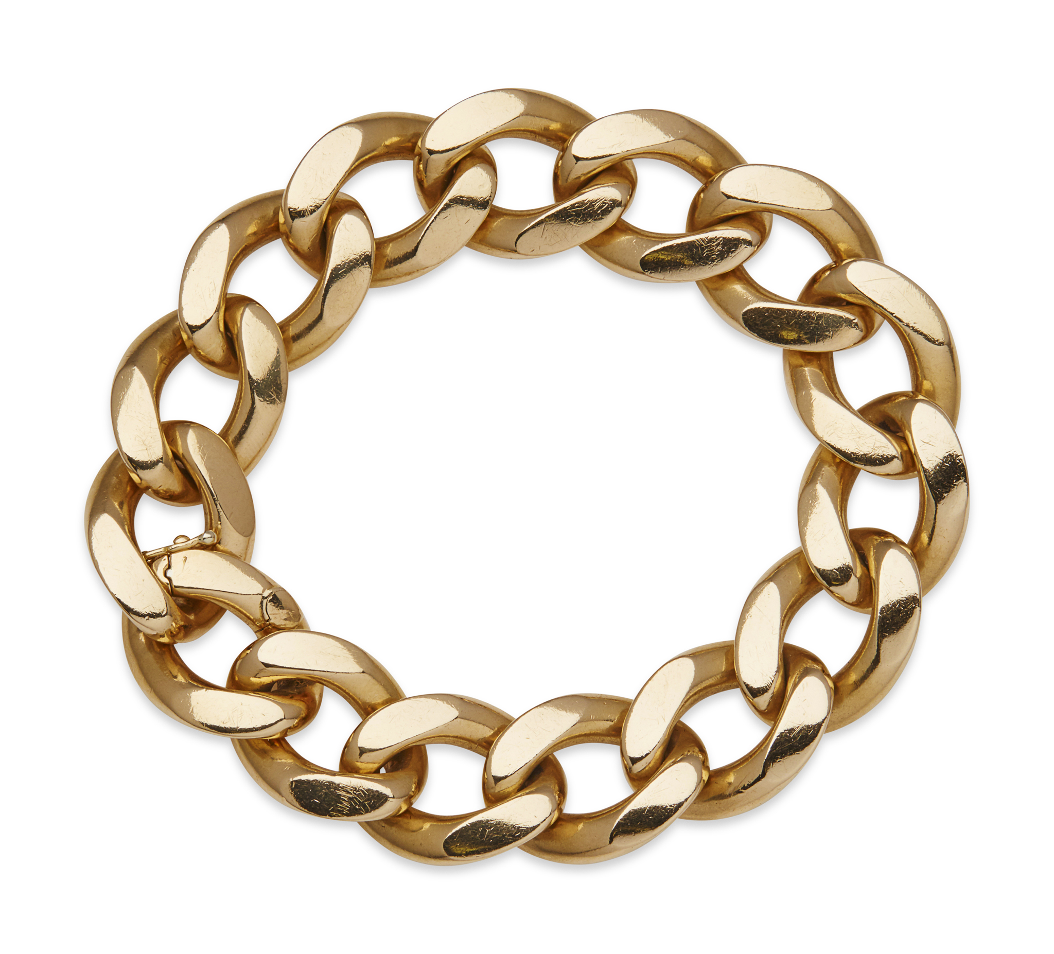 CARTIER - A large curb link bracelet