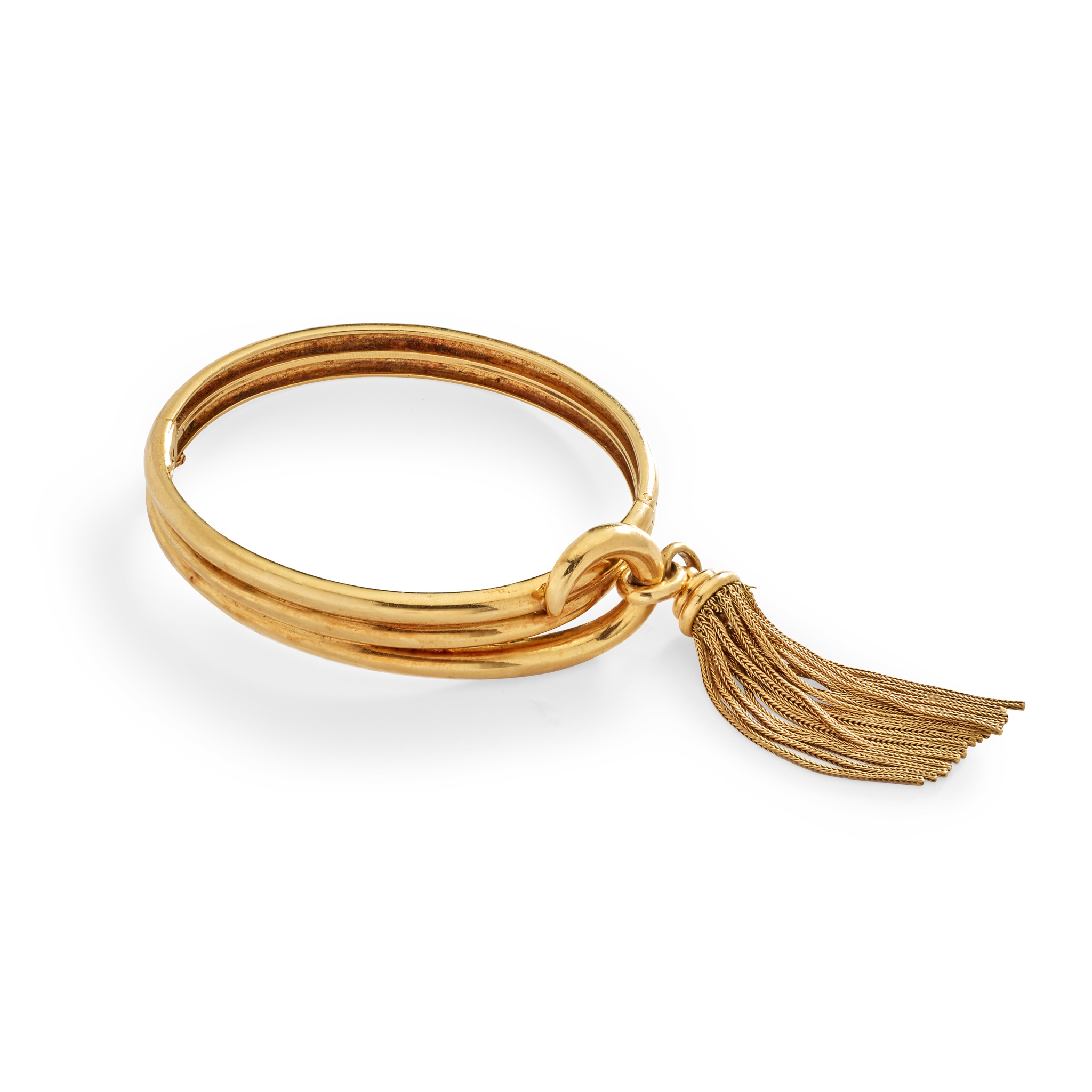 A French 18ct gold bangle, possibly by Andre Vassort