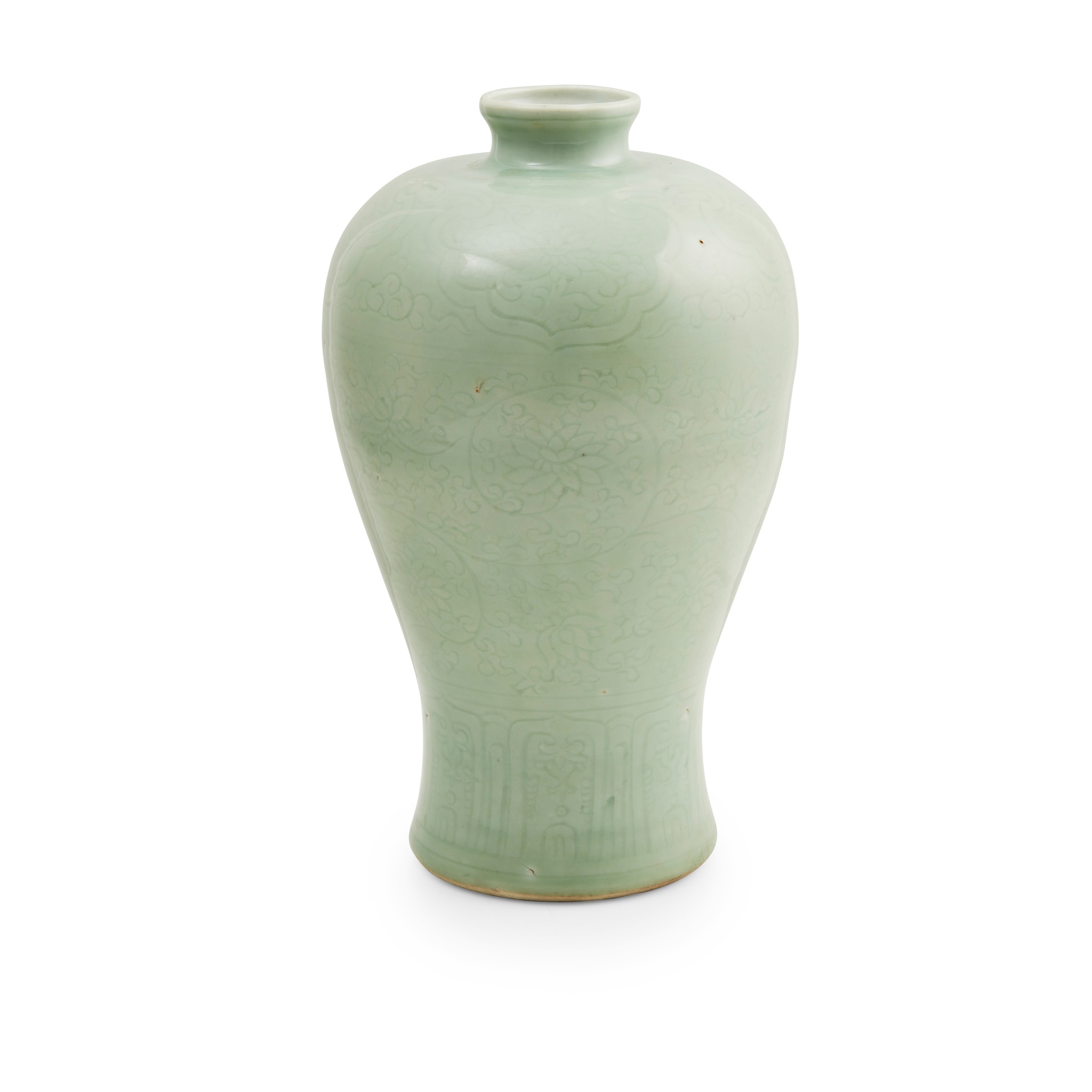 CELADON-GLAZED MEIPING VASE
