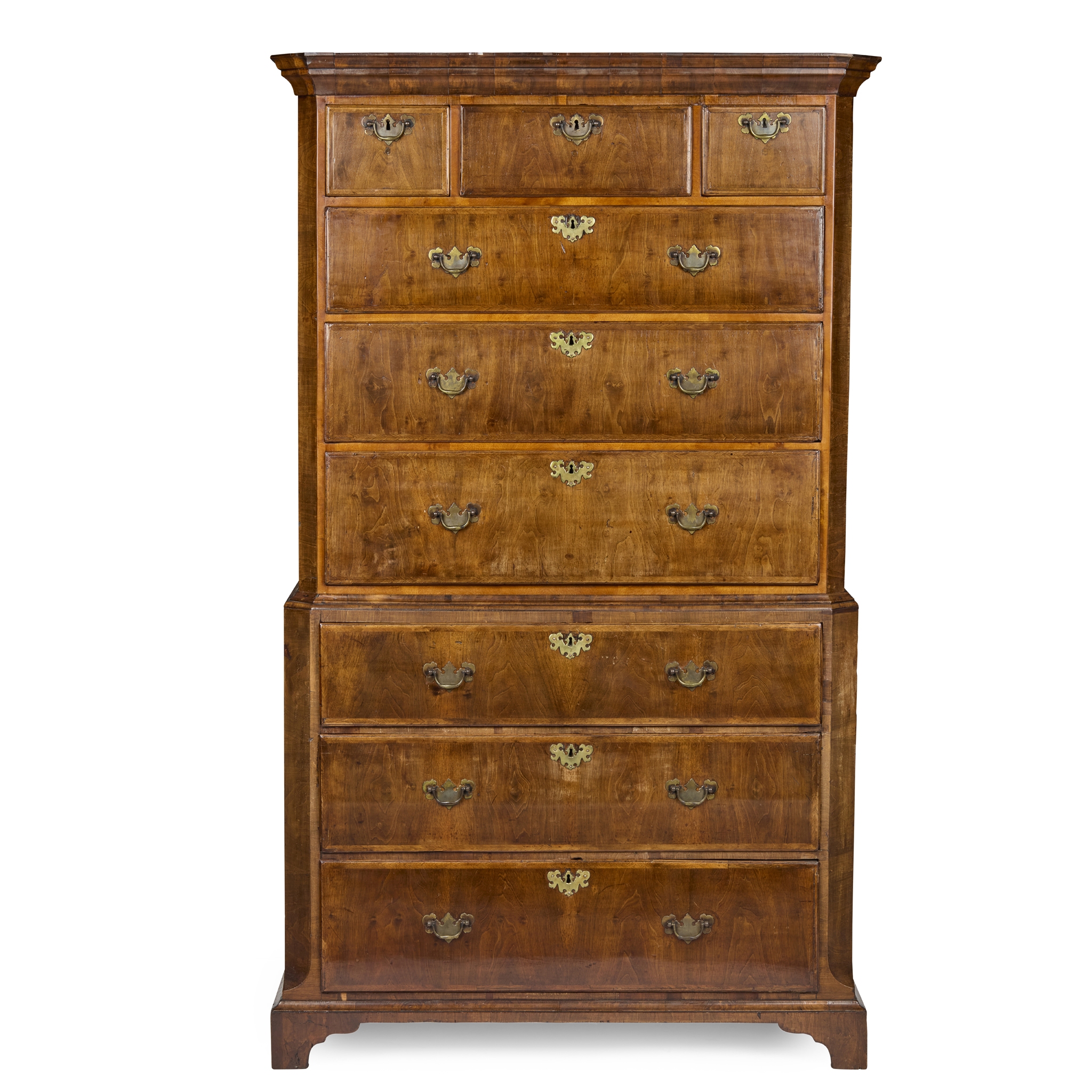 GEORGE I WALNUT CHEST-ON-CHEST