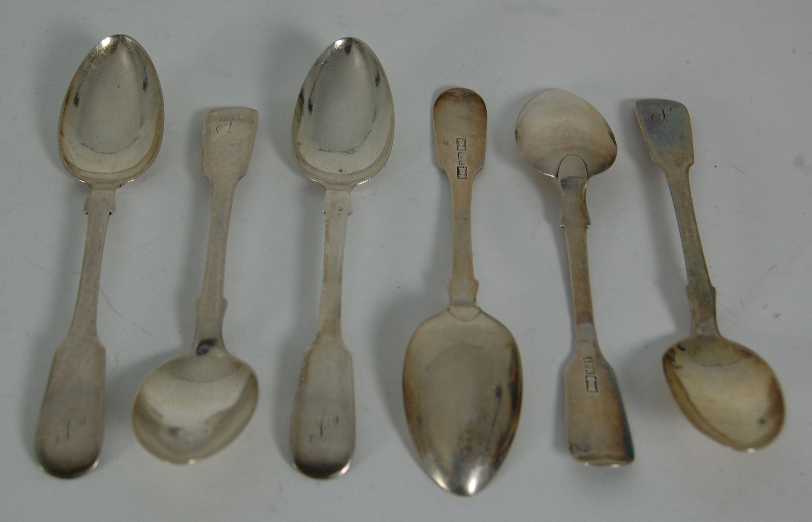 Forres - a rare set of six Scottish provincial teaspoons